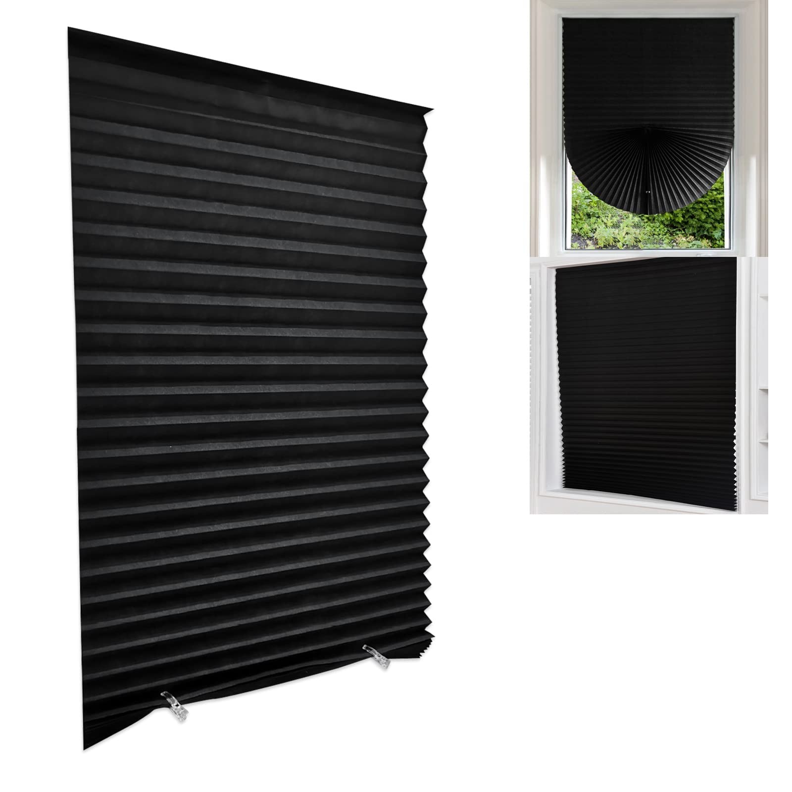 Blackout Blinds, Cordless Window Shade, Polycarbonate (PC), 35x59inch, Black …