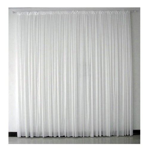 TECHTONGDA 6mx3m White Pleated Wedding Stage Backdrop Draping Curtain