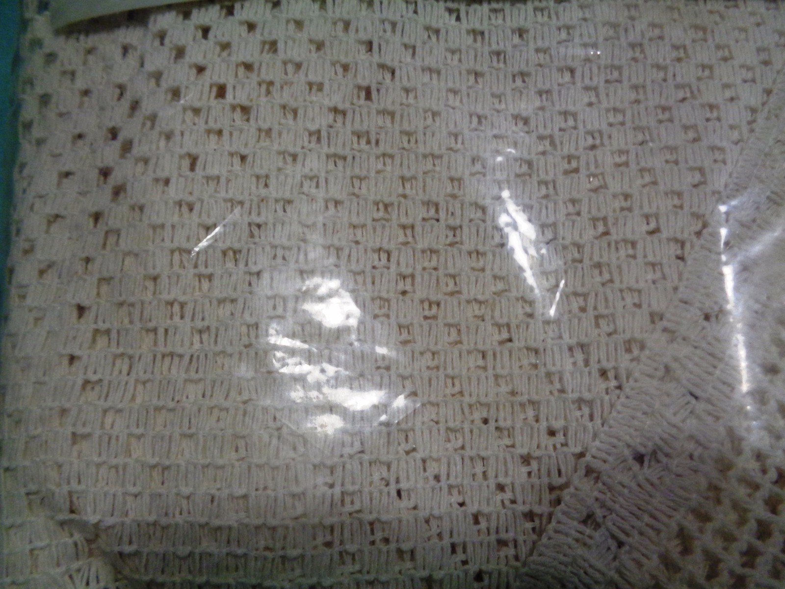 Vintage Crystal Louis Hornick Beige Natural 24″ Pair Lace Curtains, 60 X 24 Tier