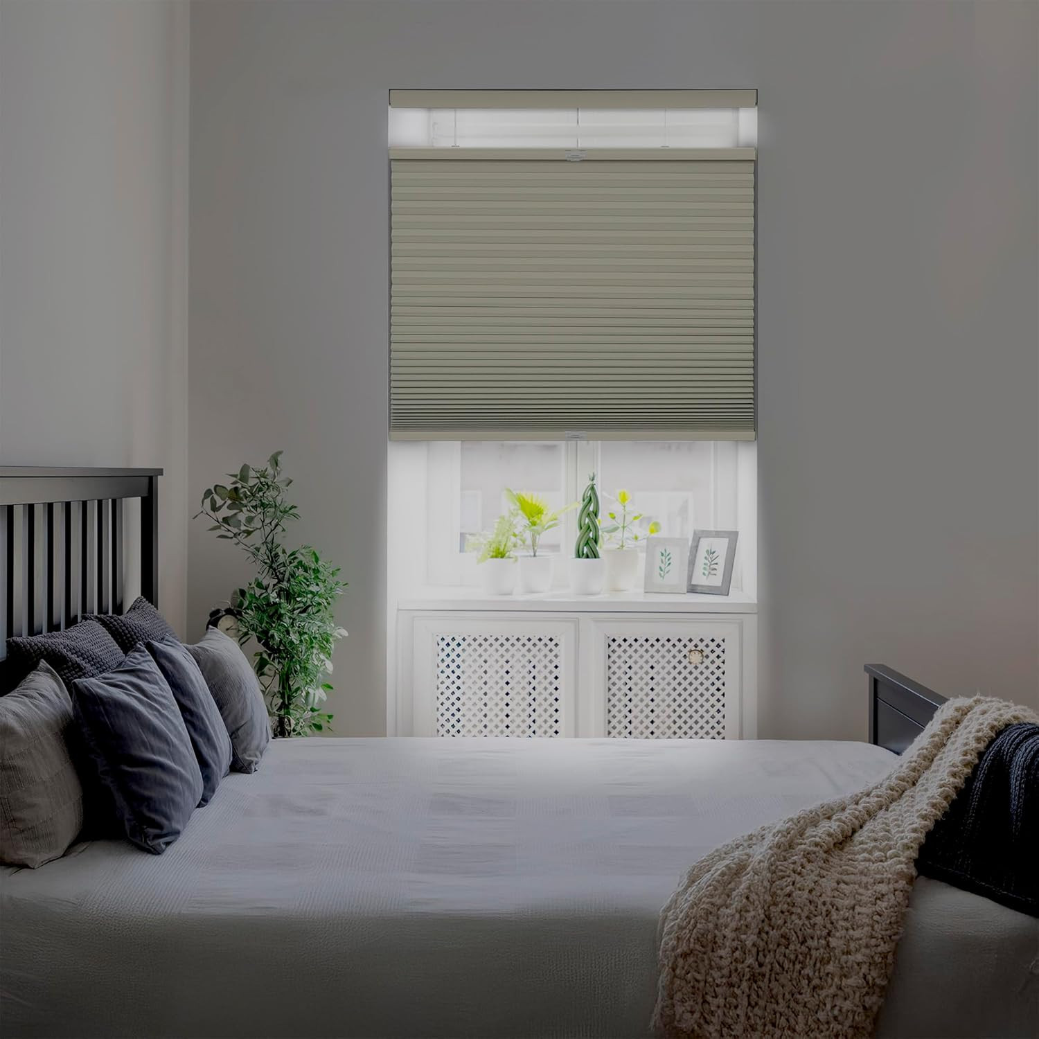 Cordless Blackout Cellular Shade, Top Down Bottom Up, 31.5″ W X 54″ H, Ivory