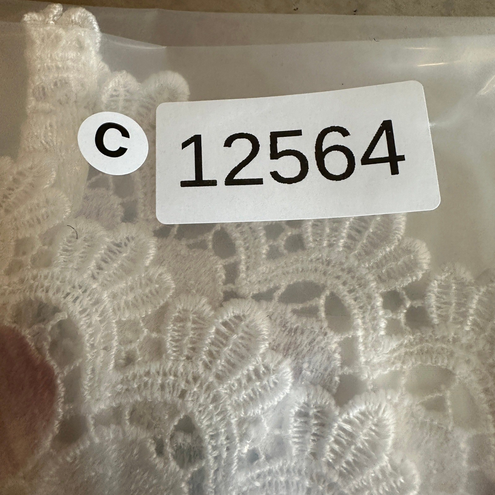 VTG Sheer White Window Swag Curtains with Apple Embroidered Lace Trim Set of 2