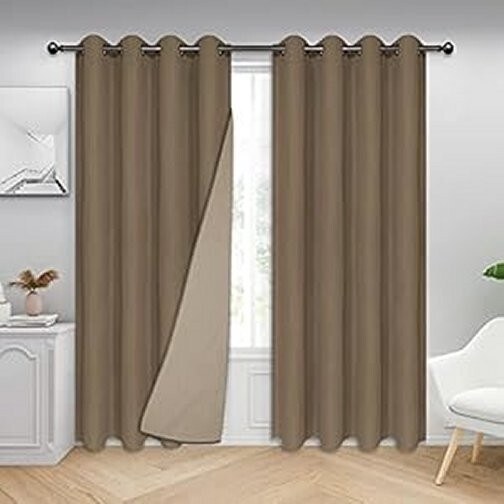 52×96 Blackout Curtains for Bedroom Easy-Going 2 Panels Solid Thermal Insulated