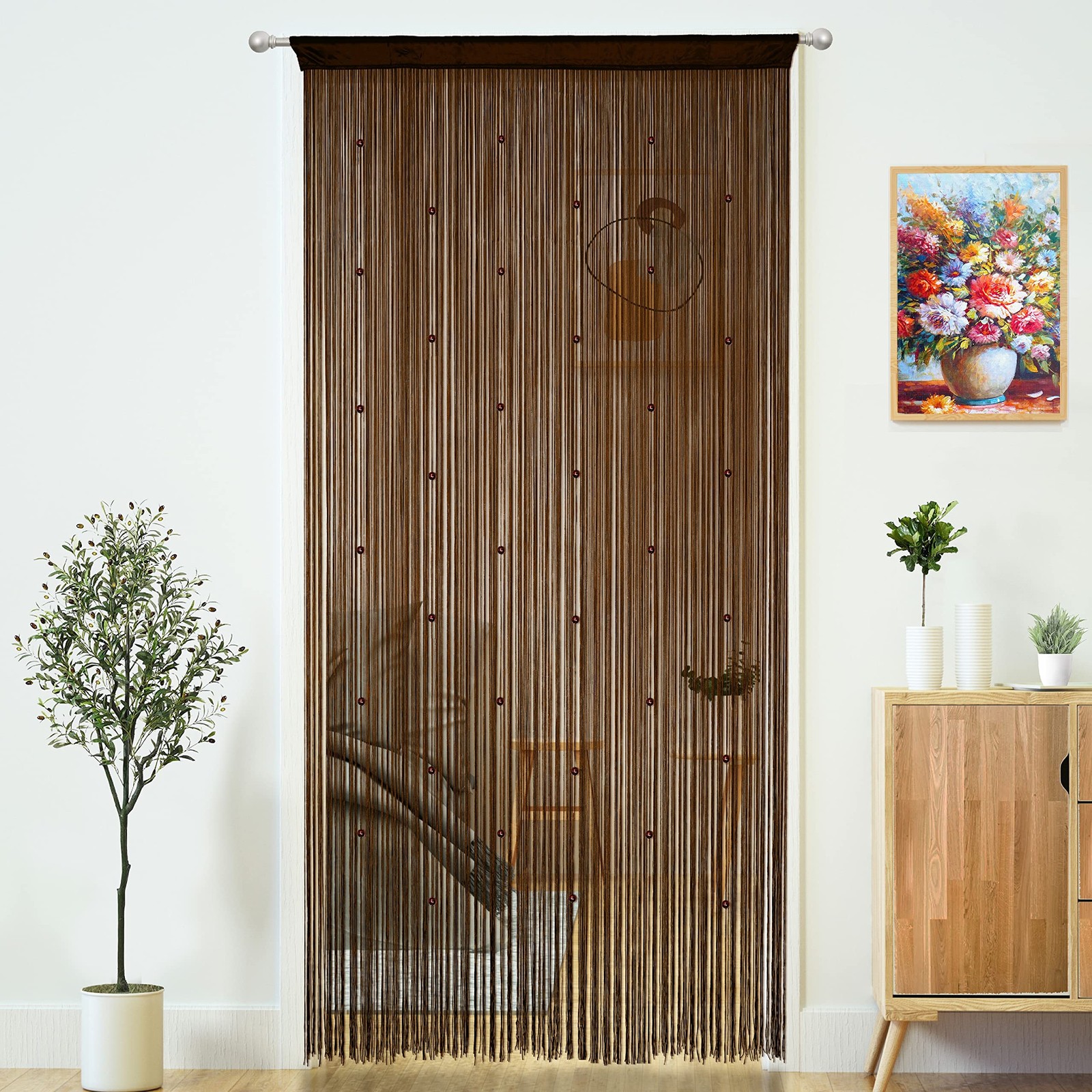 Beaded Curtain Door String Curtains for Doorways Tassels Beads Hanging Fringe Hi