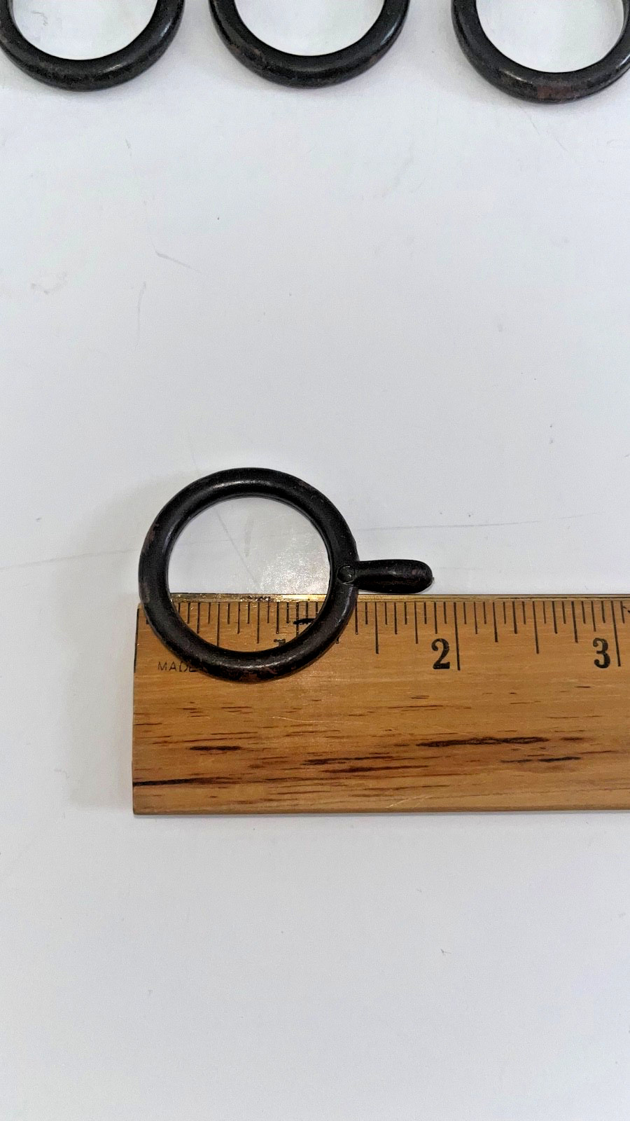 Lot 20 Vintage Faux Brown Marble Plastic Drapery Curtain Rings 1″ inside 1″ out