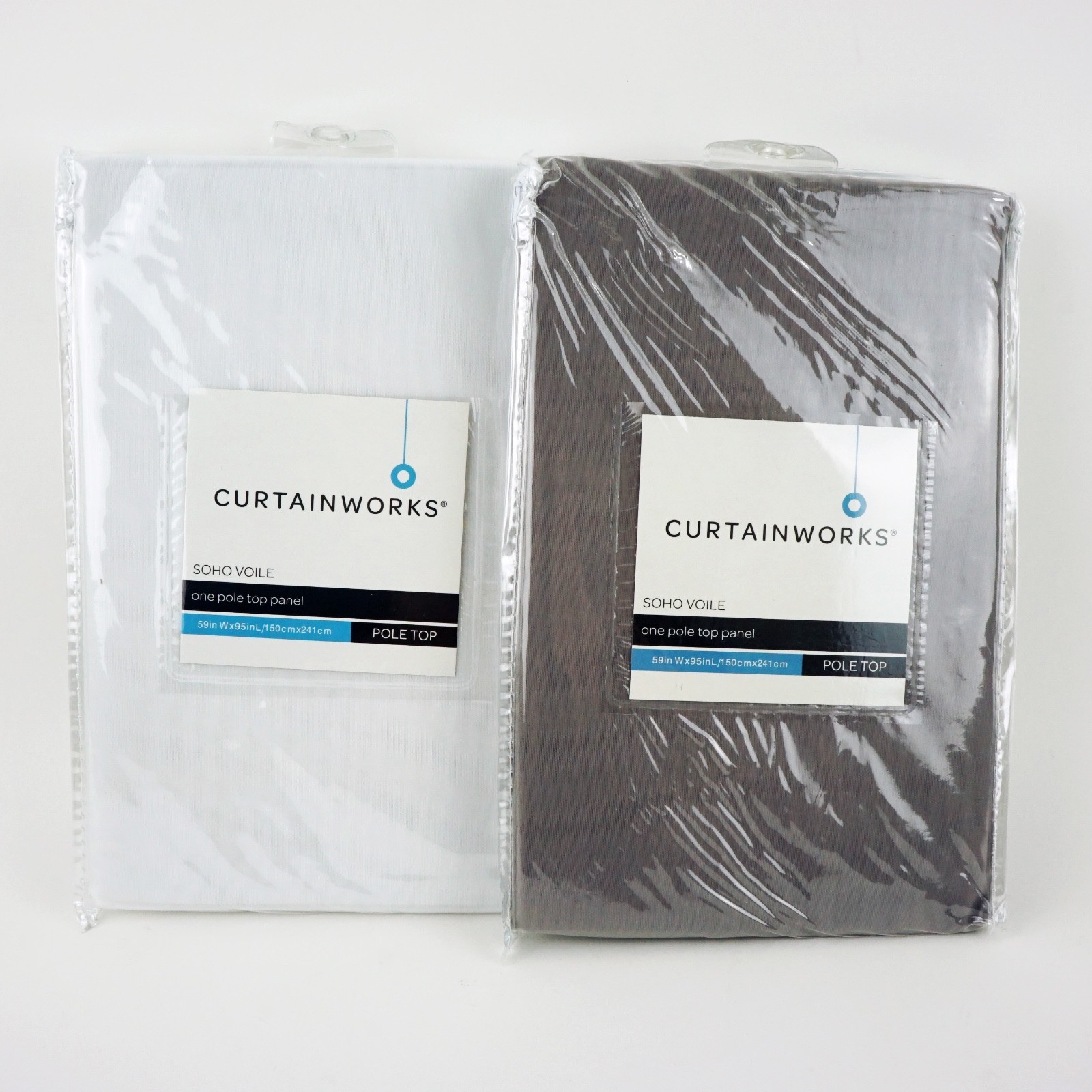 CURTAINWORKS Soho Voile Sheer Curtain Panel, 59″ W x 95″ L – Single Panel