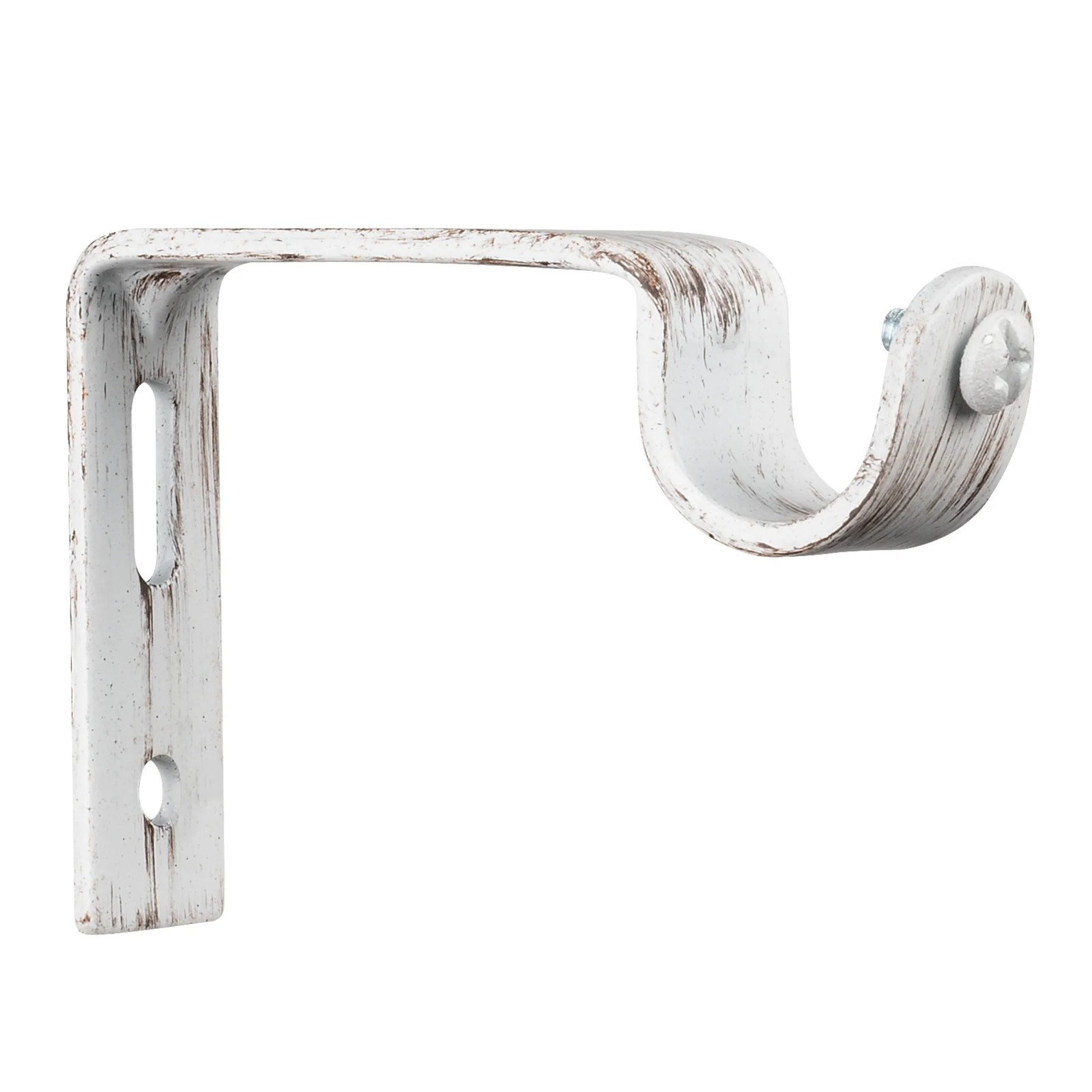 Magnolia Distressed White Farmhouse Curtain Rod Set