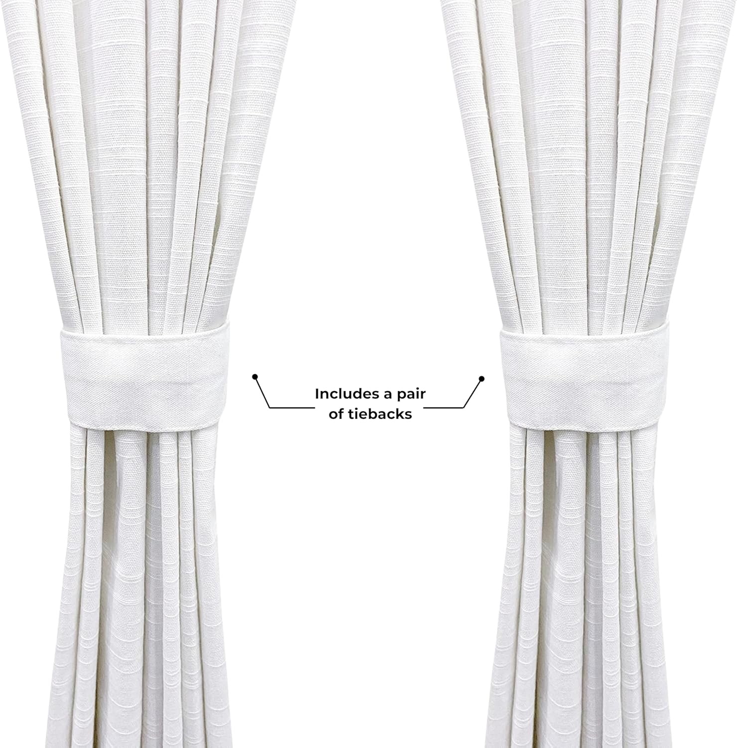 Cotton Light Filtering Curtains 50×96 Inch – Set of 2, Farmhouse Cotton Textured