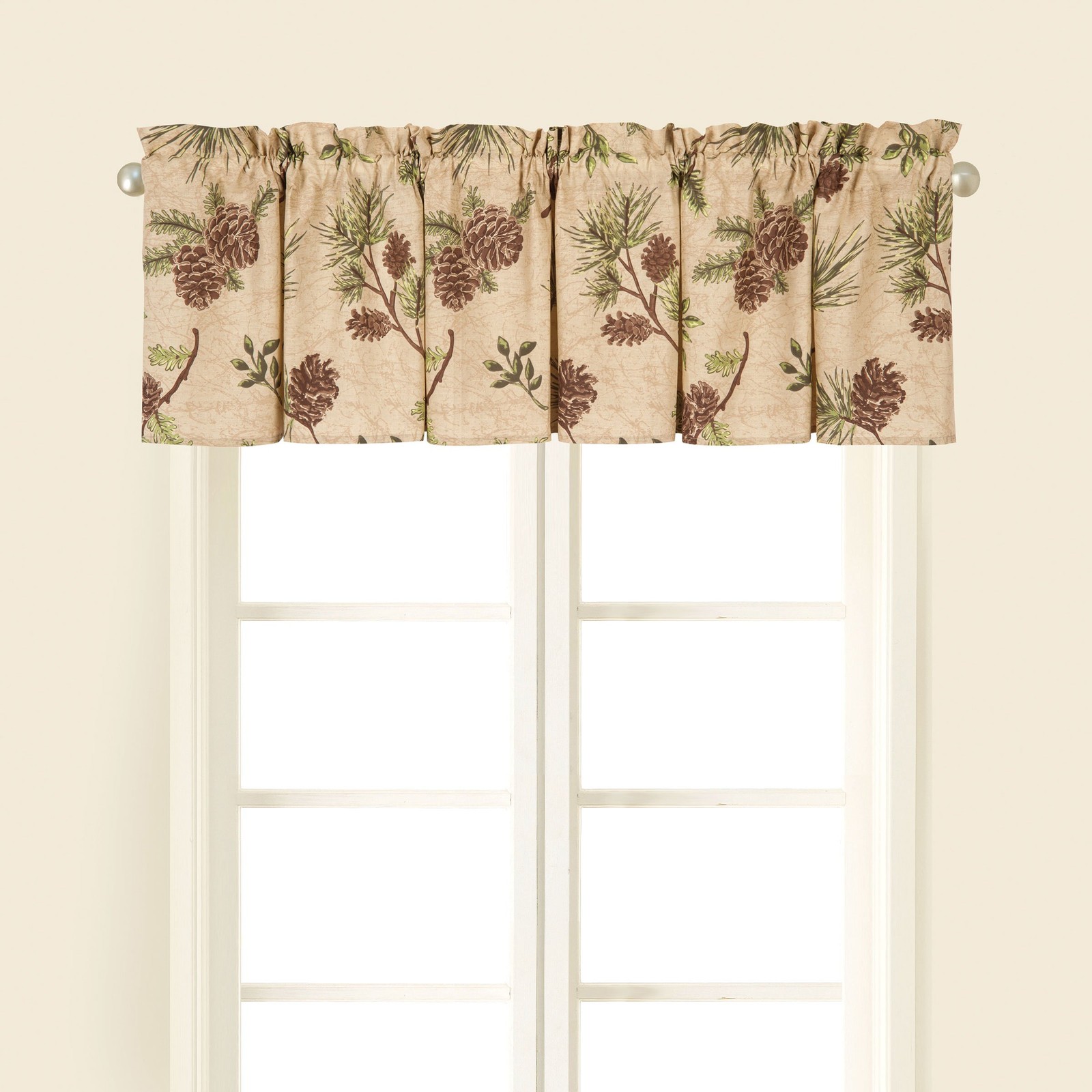 Woodland Retreat 100% Cotton Single Window Valance Curtain 16″ x 72″ Home Kit…