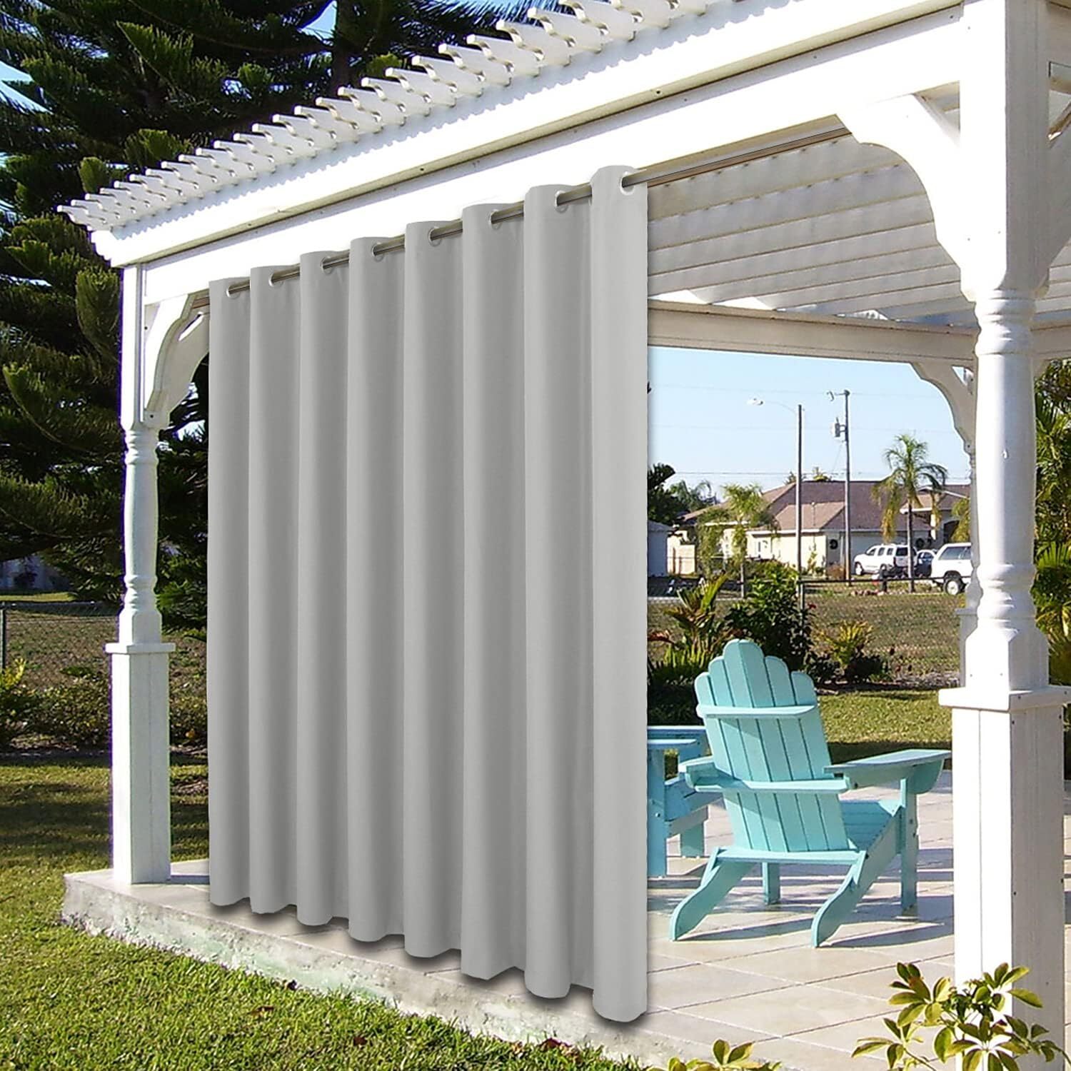 Extra Wide 100 inch Outdoor Curtains for Patio Balcony Curtain Panel Waterproof