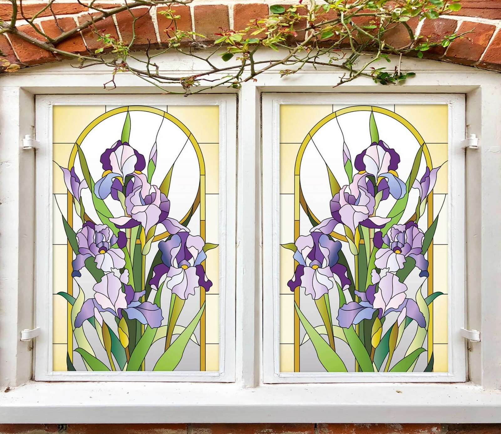 3D Purple Petals ZHU323 Window Film Print Sticker Cling Stained Glass UV Zoe