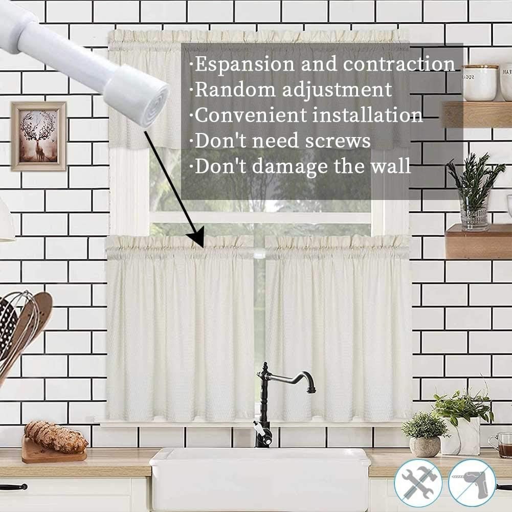 Versatile Tension Rod 28-43in for Curtains & Showers – Durable & Stylish