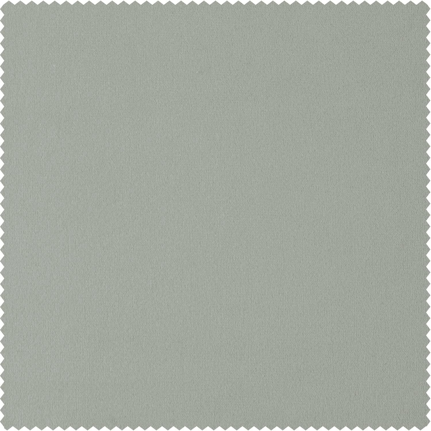 108″ Signature Velvet Thermal Blackout Curtain Panel – Reflection Grey