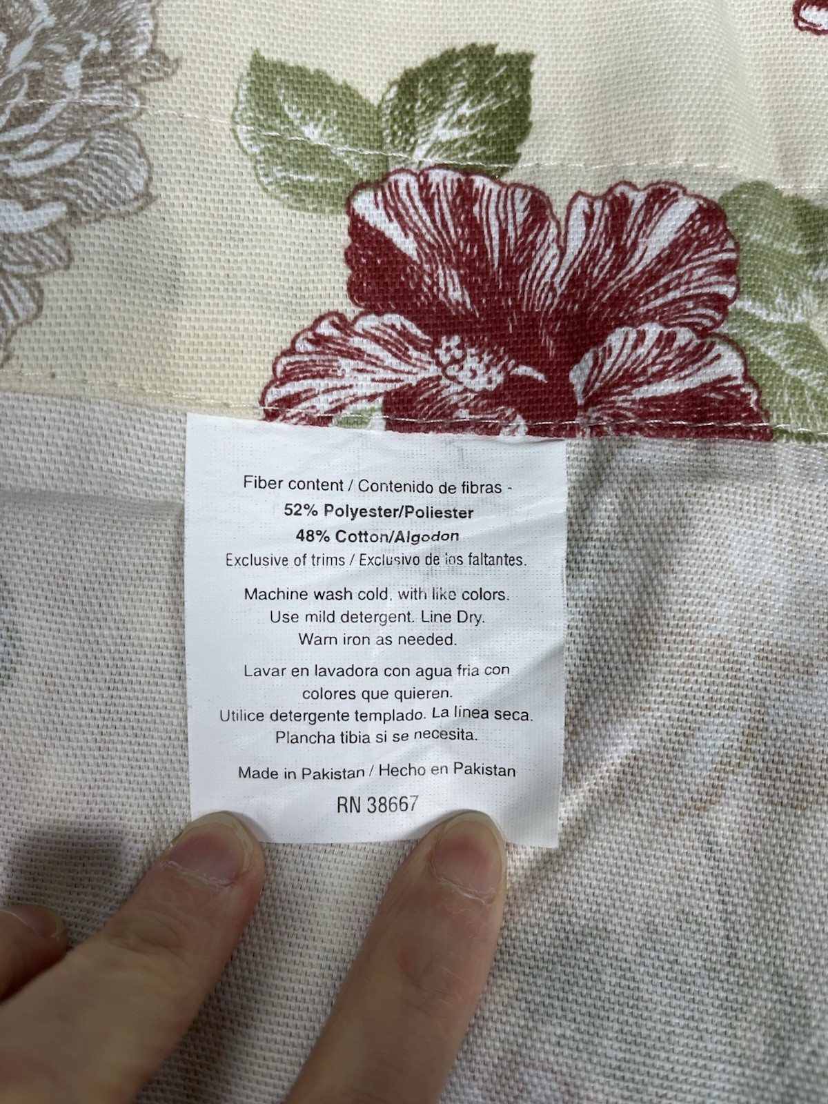 2 Home Trends Orchard Scarsdale Floral Rose Window Valance Cottagecore Farmhouse