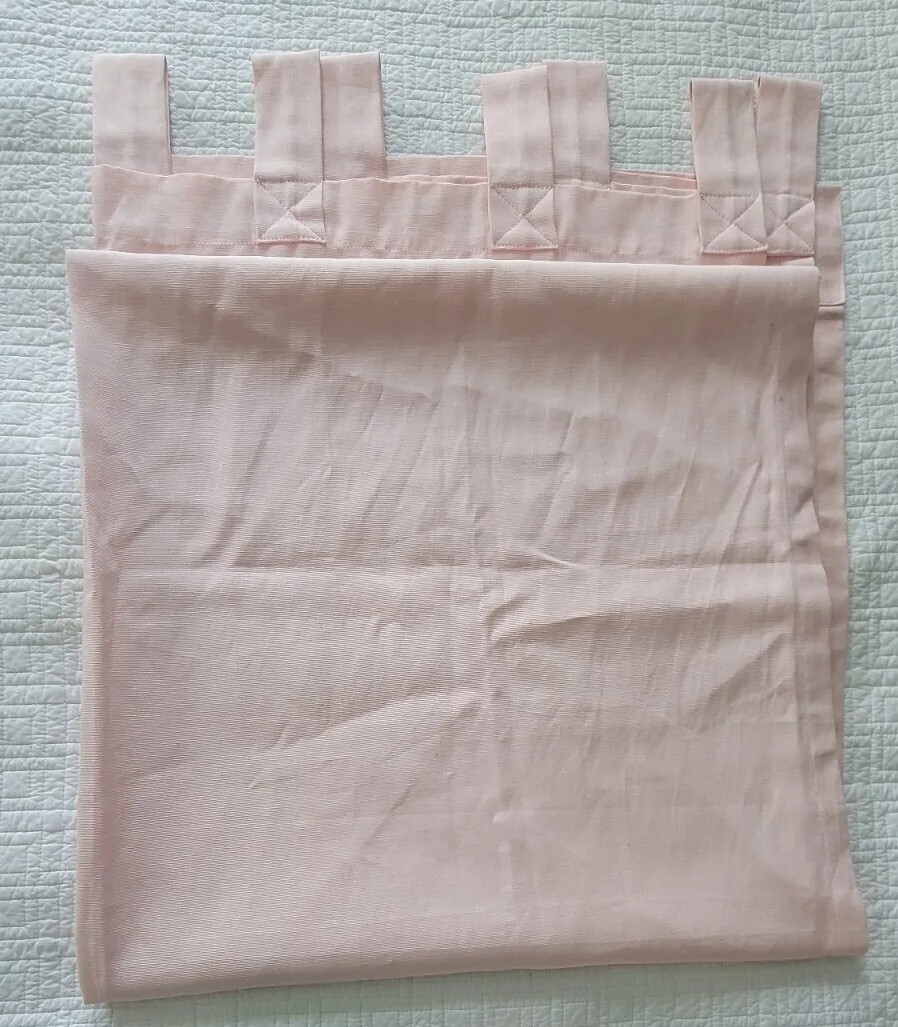 Pottery Barn Kids 1 Pastel Pink Solid Curtain Panel Tab Top 43×92 Inches