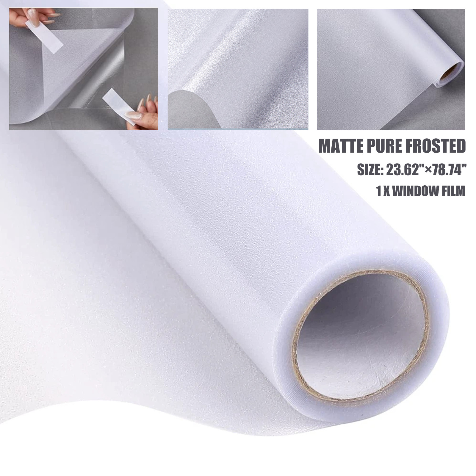 23.6″×78.7″ Glass Film Static UV Blocking Window Clings Privacy Film Decorative