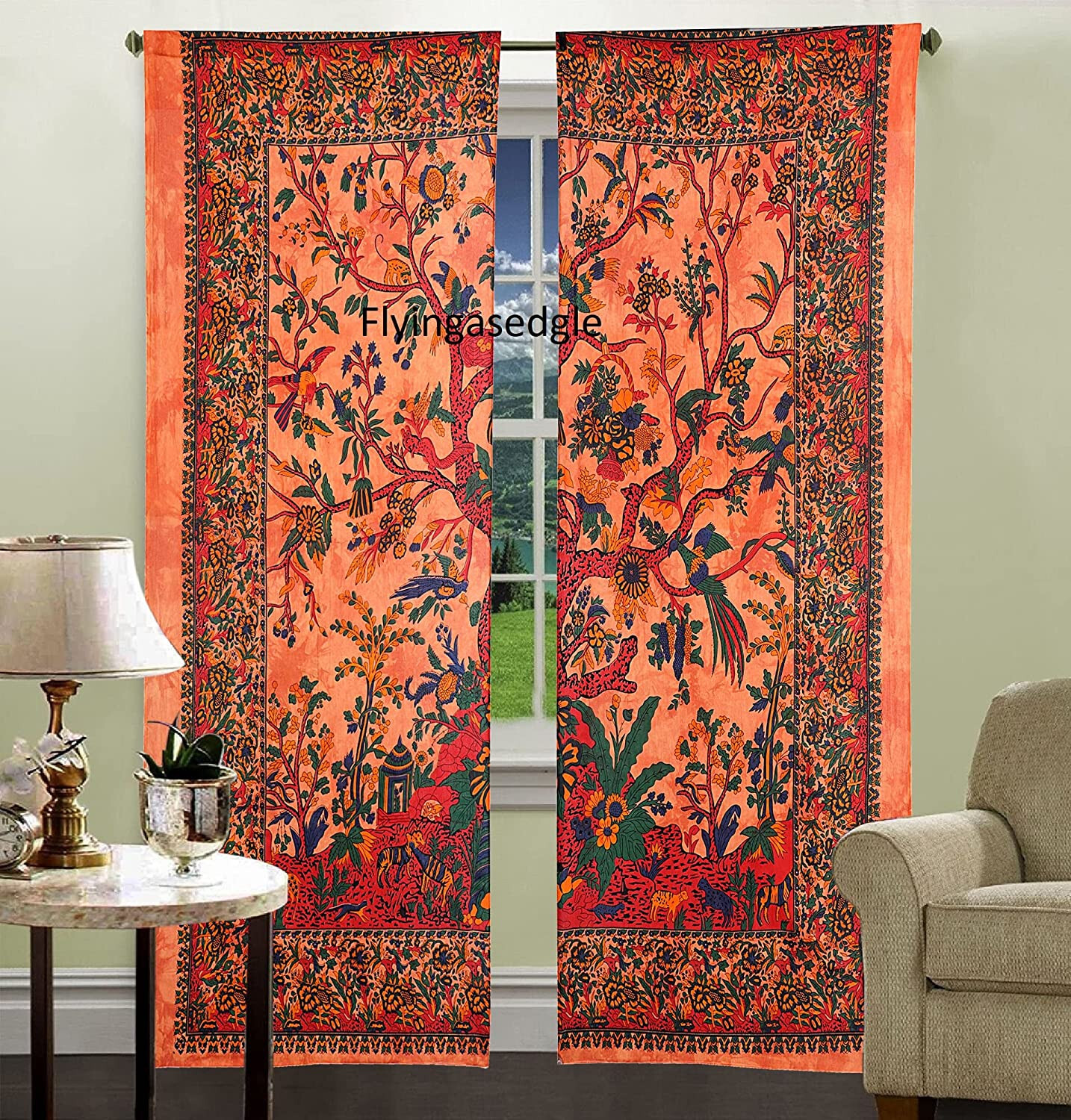 Indian Mandala Curtains Hippie Wall Drapes Bohemian Door Window Curtain Hippie~