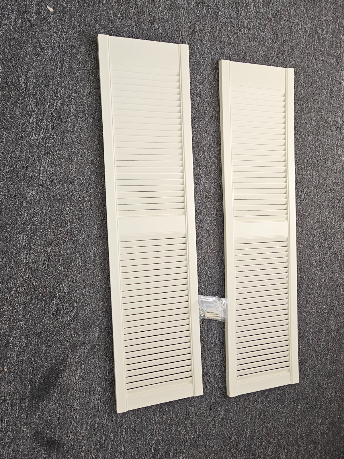Plygem sand dollar shutters louvered 15 X 59 one pair