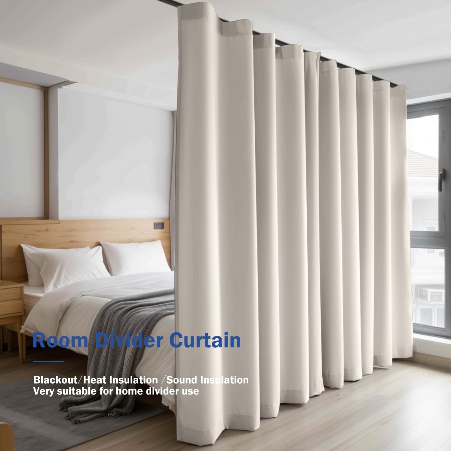 Room Divider Blackout Curtain Track Curtains Wall Dividers Panels Screen for …