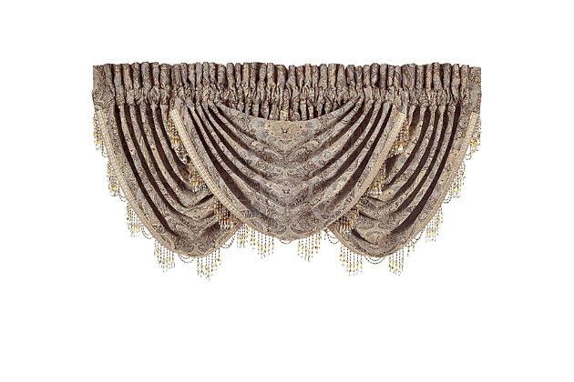 J. Queen New York PROVENCE Window Waterfall Valance Stone -ONE VALANCE ONLY