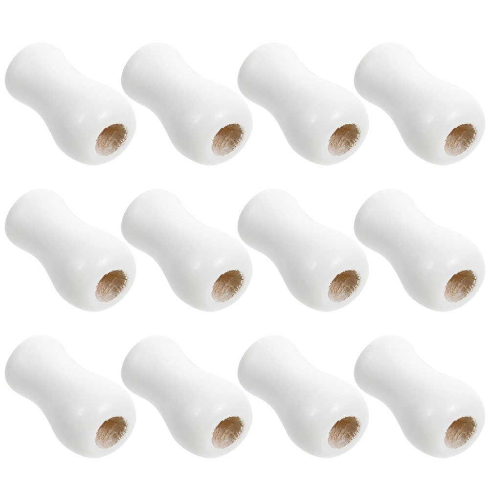 12 Pcs Wood Cord Tassels Knobs Window Blind Cord Pulls Cord Drops Ends