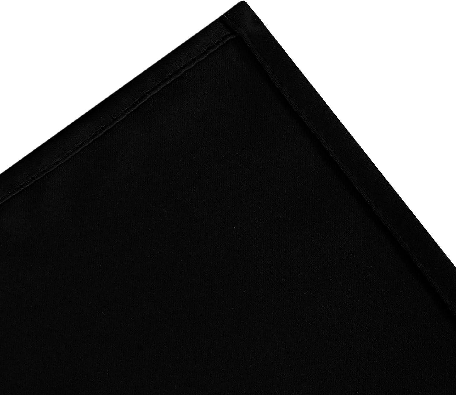 Black Thermal Blackout Curtains/38 x 63 Inch/Set of 2 Panels Room Darkening