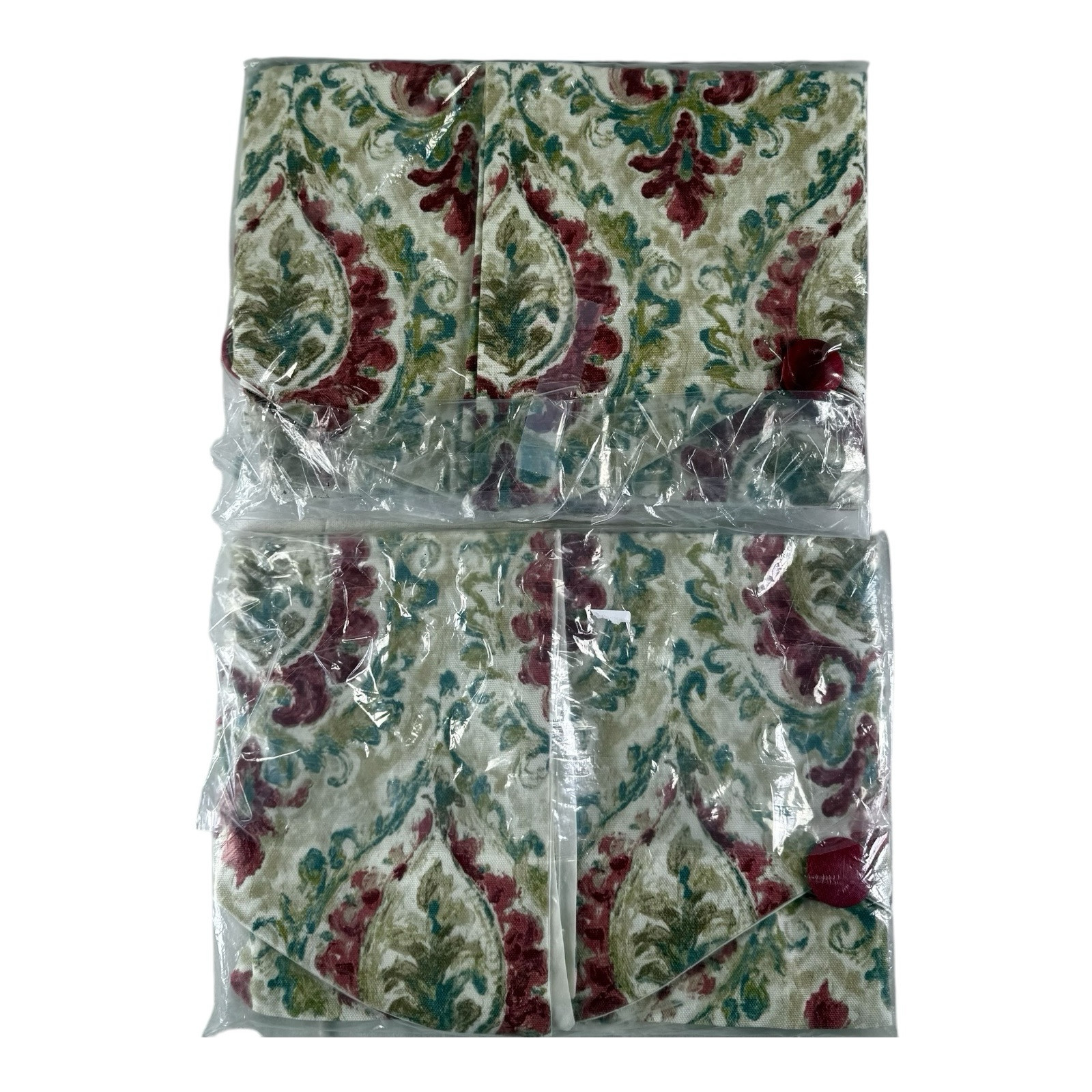 2 RLF HOME Luxurious Home Furnishings Bouton Valance 50” Wide For 2-2.5” Rod NEW