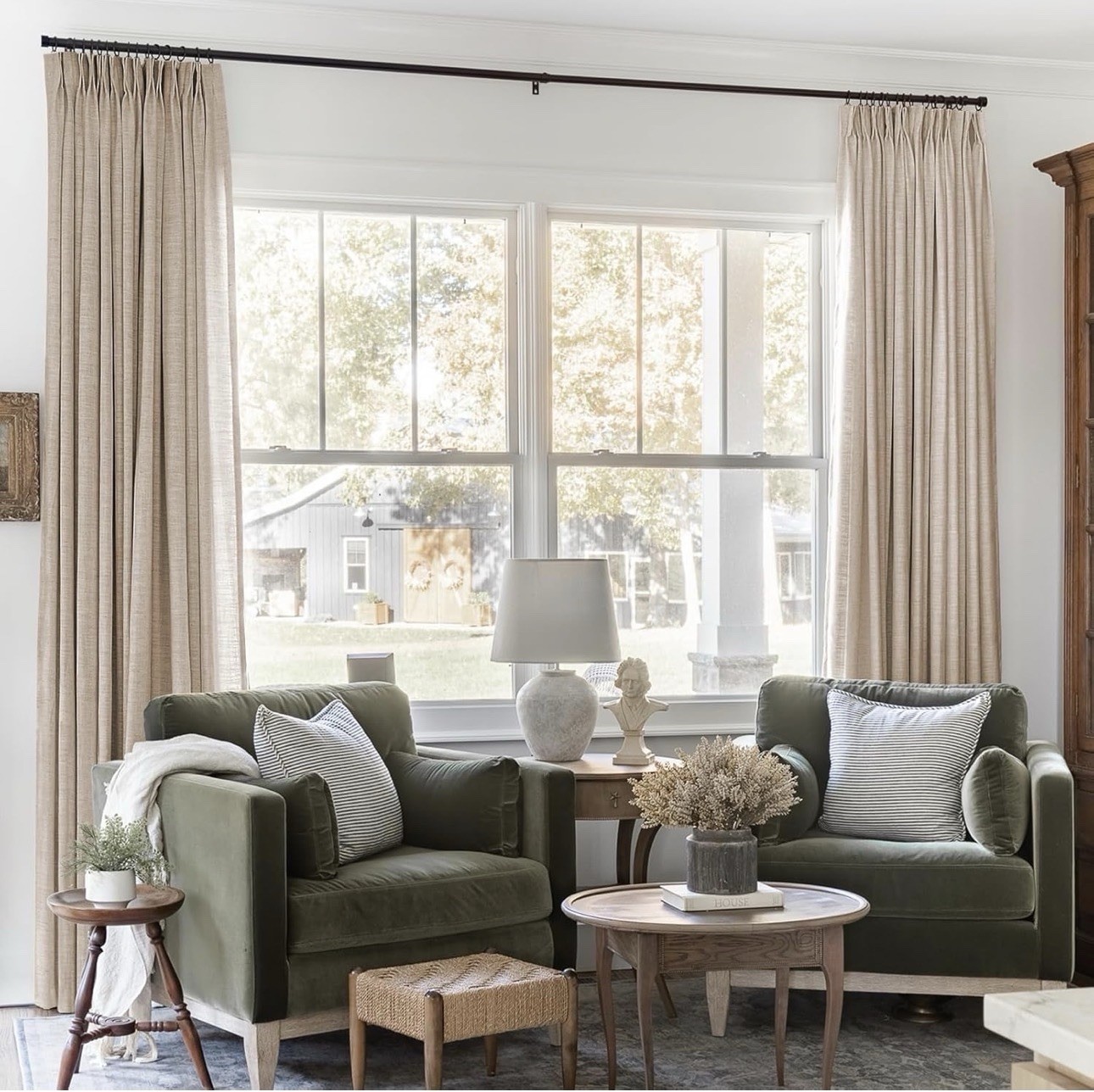 TwoPages 52”w X 96”L Pinch Pleated Light Filtering Curtains Unlined 2 Panels