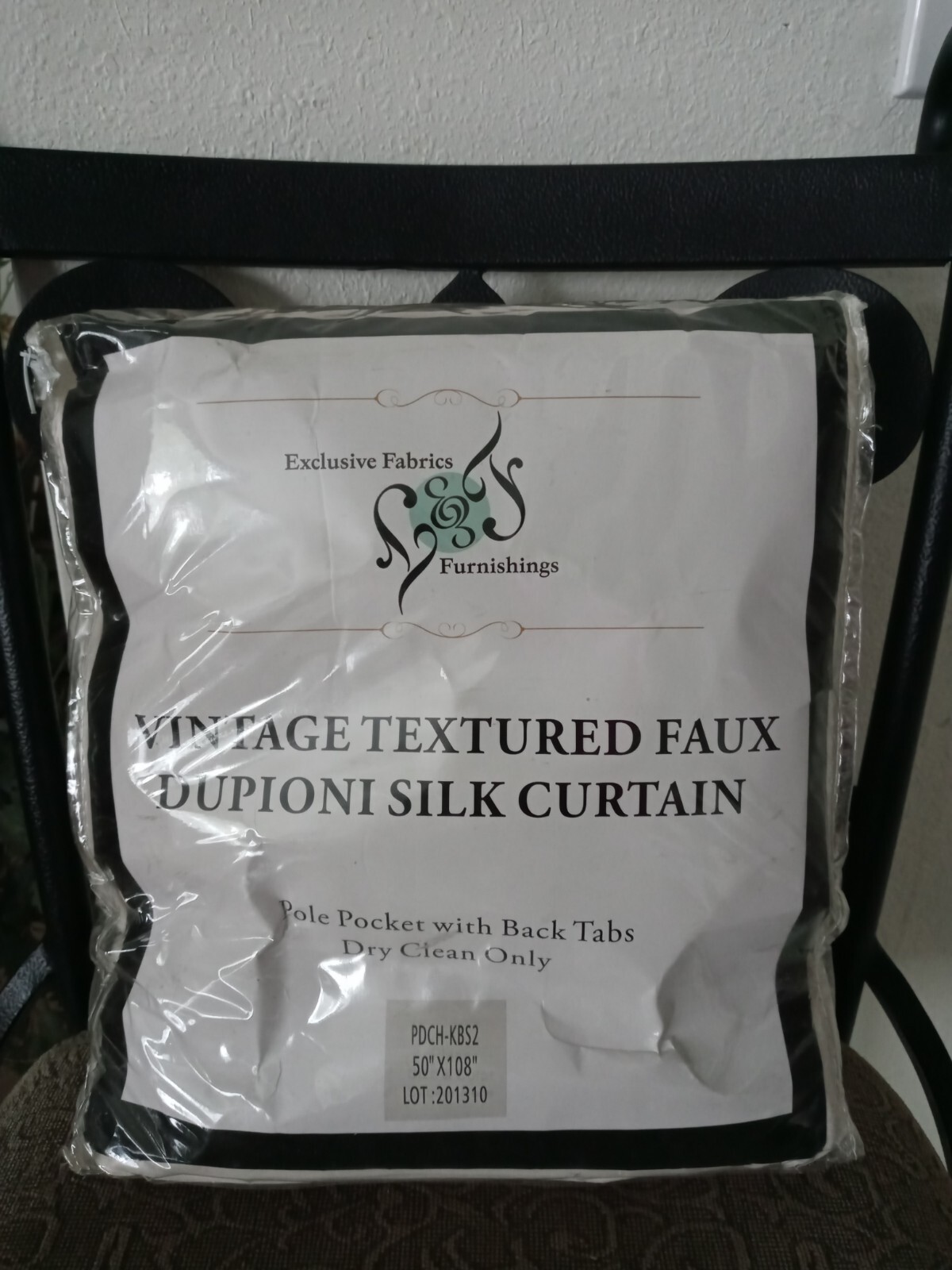 Exclusive Fabrics Vintage Textured Faux Dupioni Silk Curtain Panel 50” X 108″
