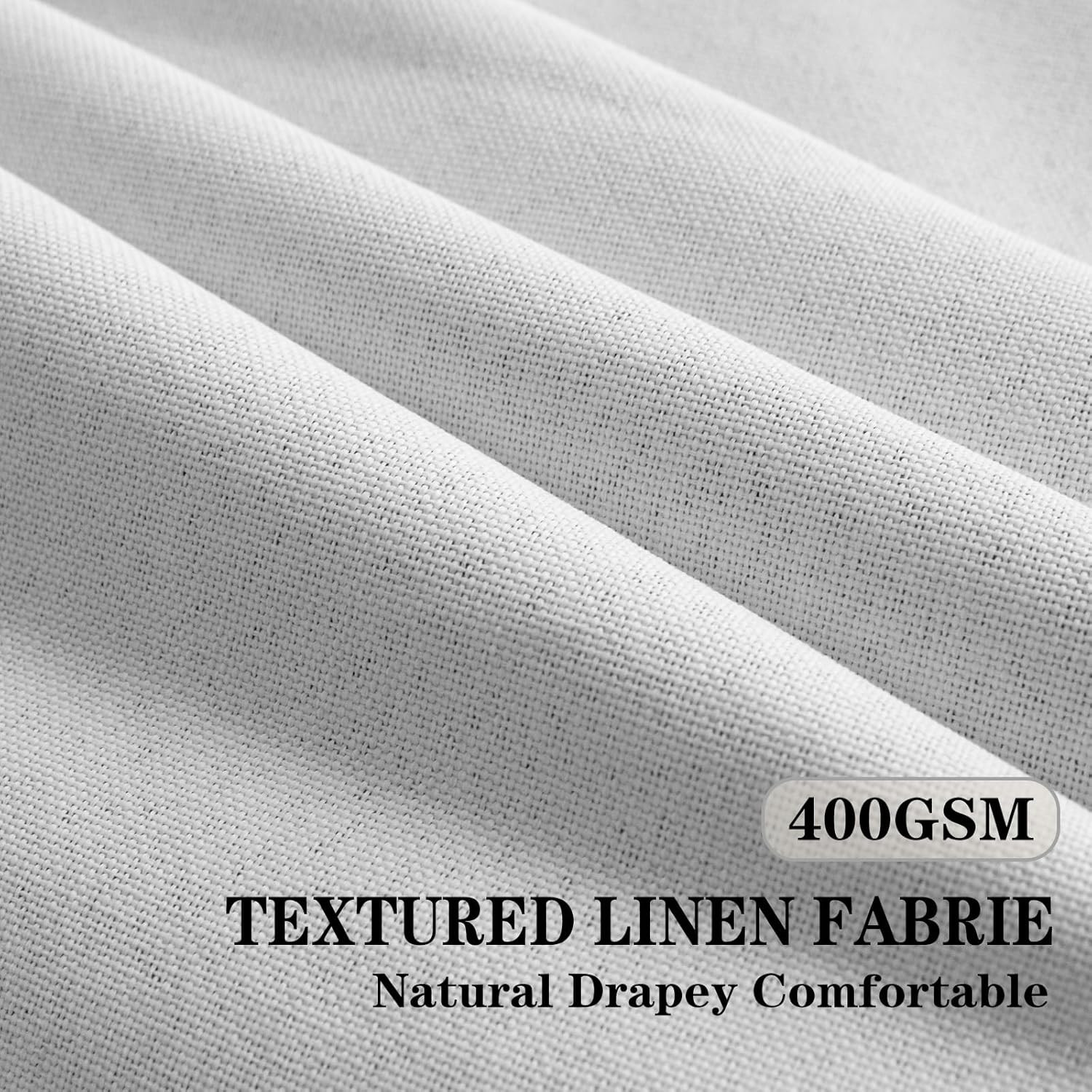 Ivory Pinch Pleated Blackout Curtains 90″ Length – 2 Panel Set, Thermal Drapes
