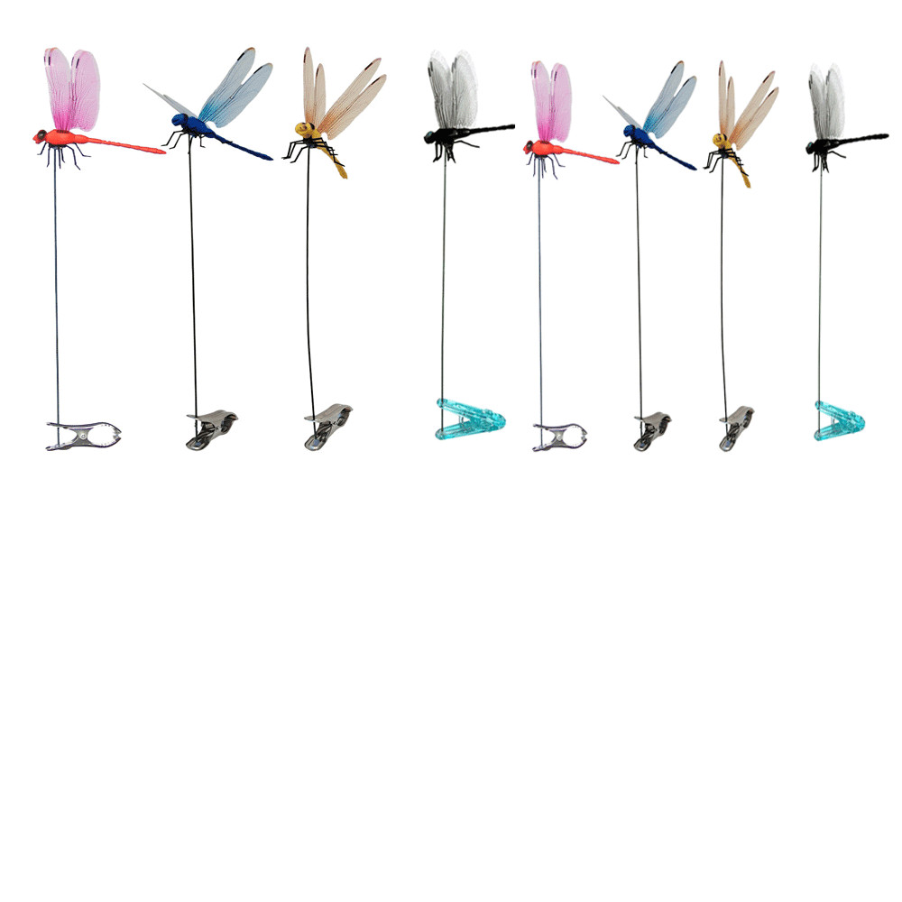 8Pcs Indoor & Outdoor Fake Dragonfly Rod Clip 3D DragonFly!!!