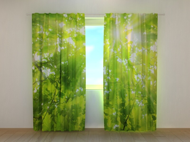 3D Photo Curtain Leaves 2 Made to Measure