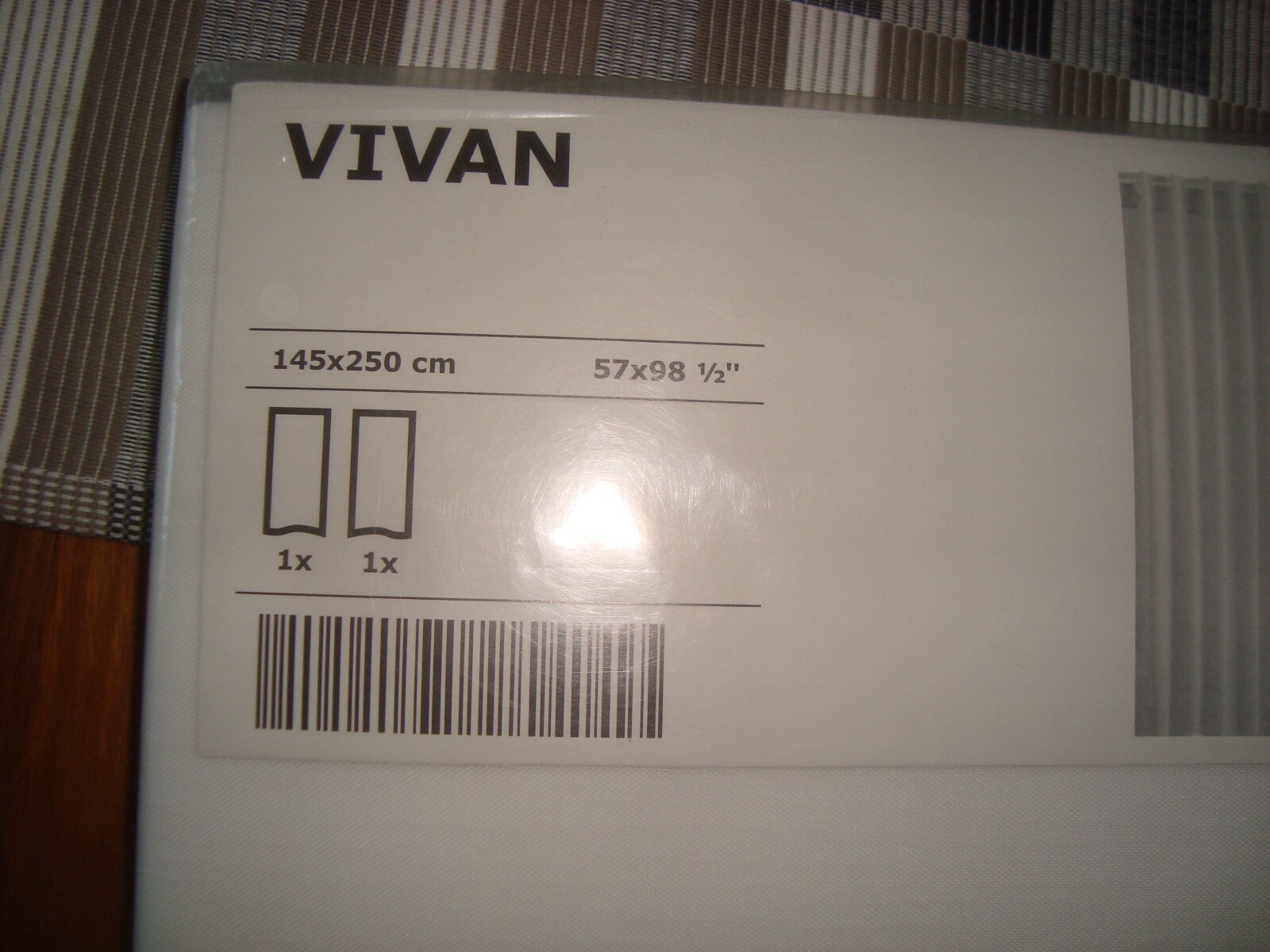 IKEA White Pair of Curtains Window Panels 57×98 1/2″ (145 x 250 cm ) 002.215.39