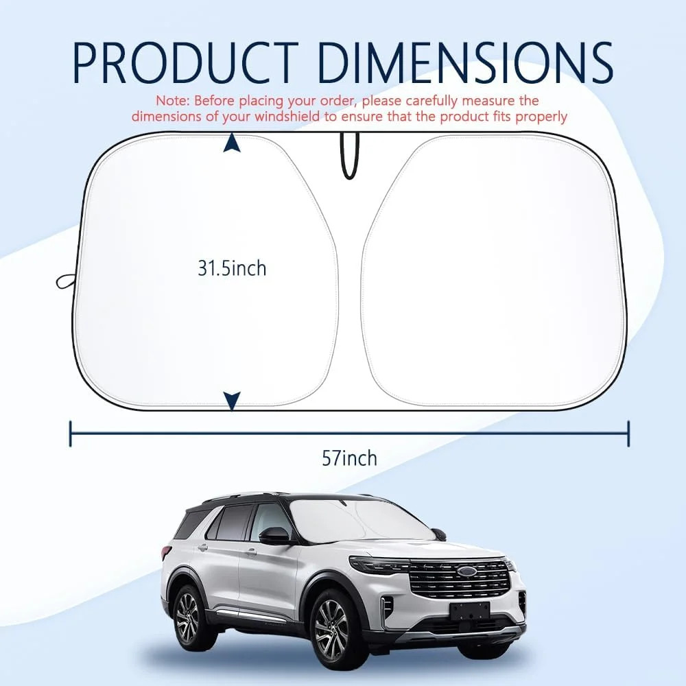 300T Thickened Automotive Glass Sunshade and Comes with Storage Bag,Keep Car Int