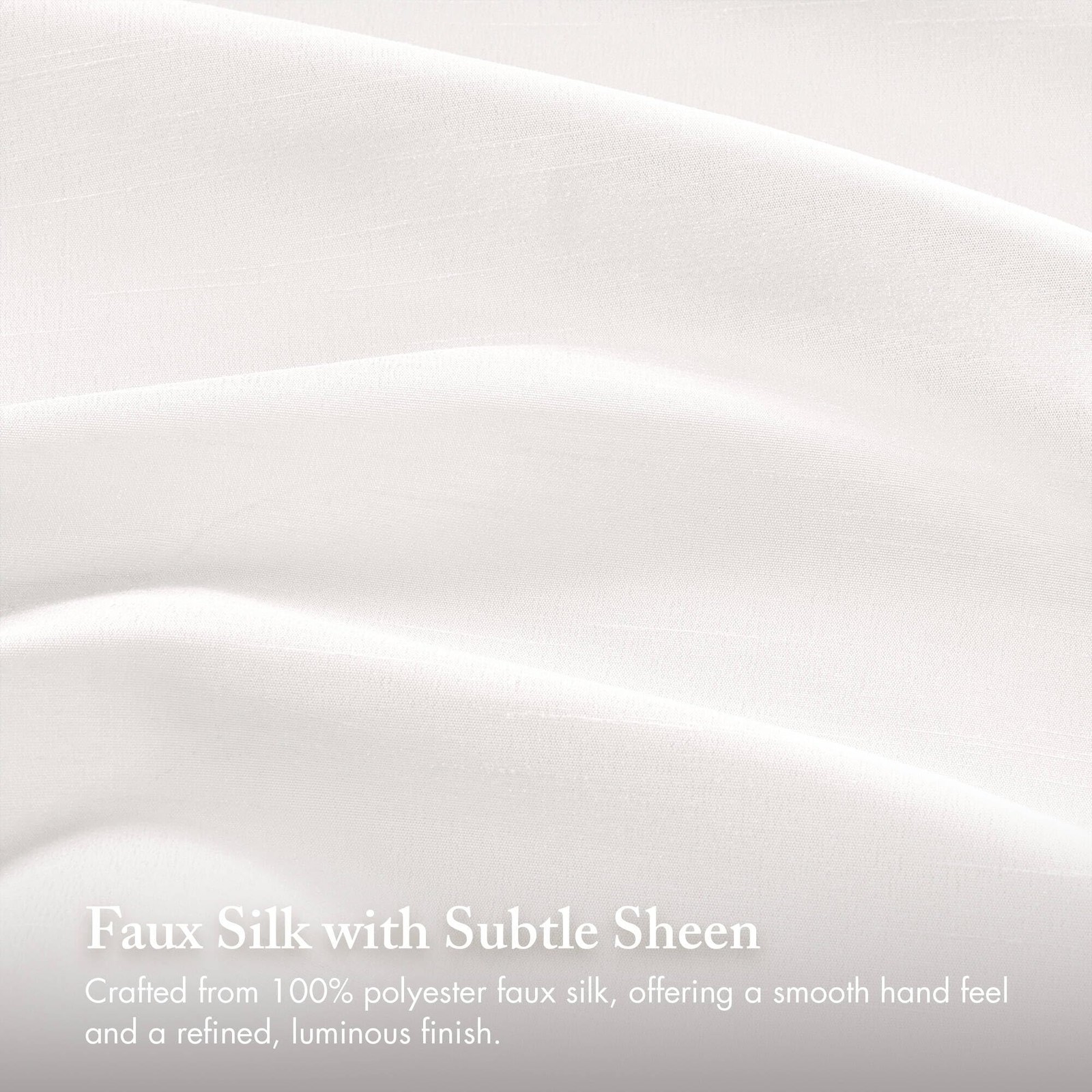Emilia Faux Silk Single Curtain with Privacy Lining, DIY Twist Tab Top, Room …
