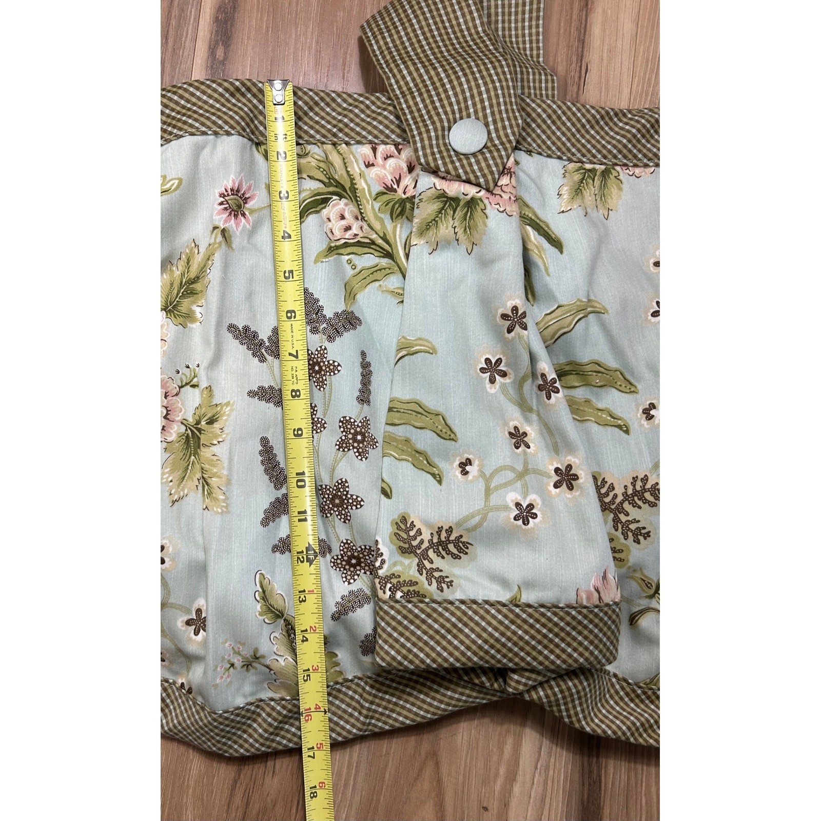 VTG Waverly Williamsburg Valance Set (3) Blue Green Floral Pineapple Gingham