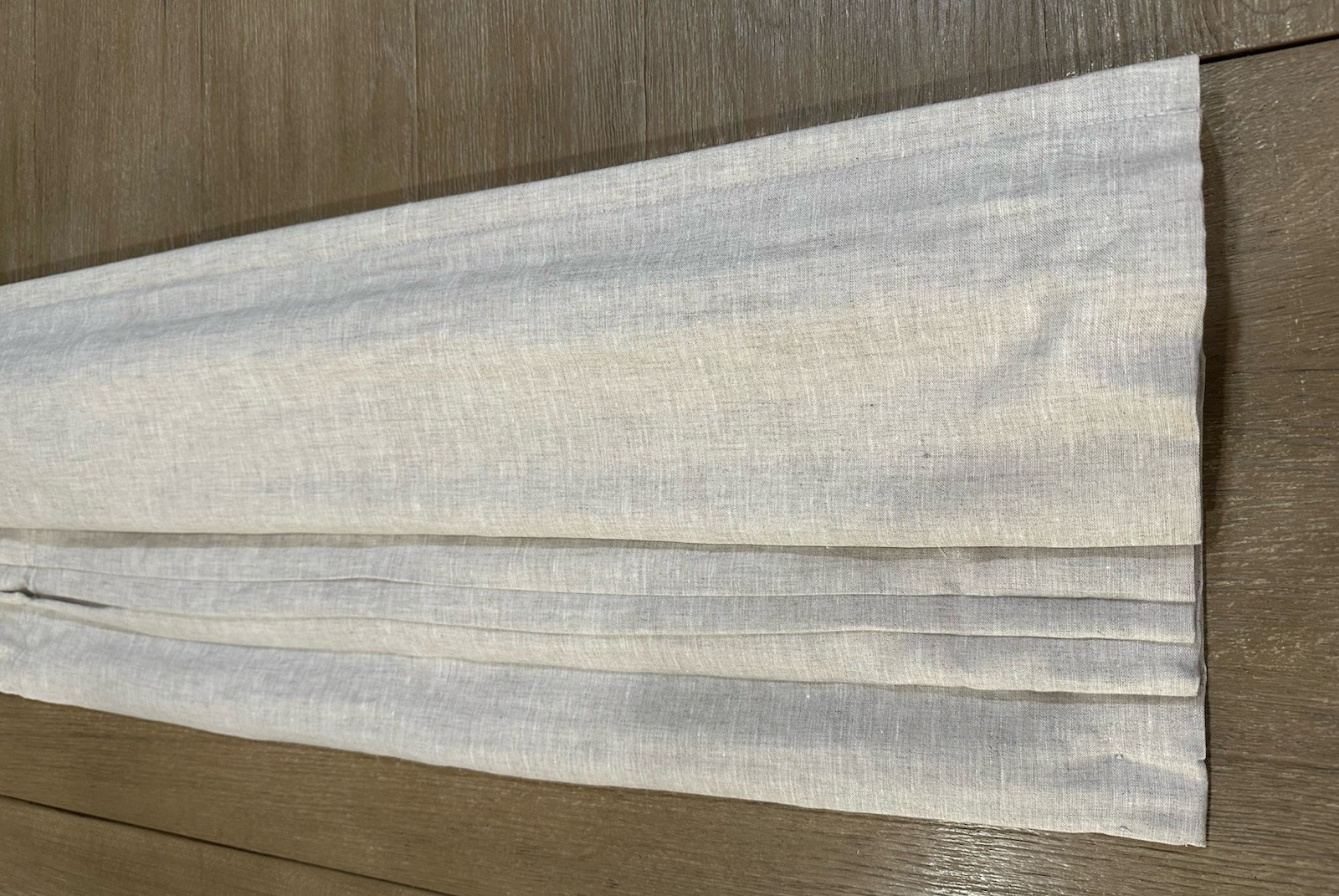 West Elm European Linen Roman Shade Natural Flax 32×64 Replace hardware filteri