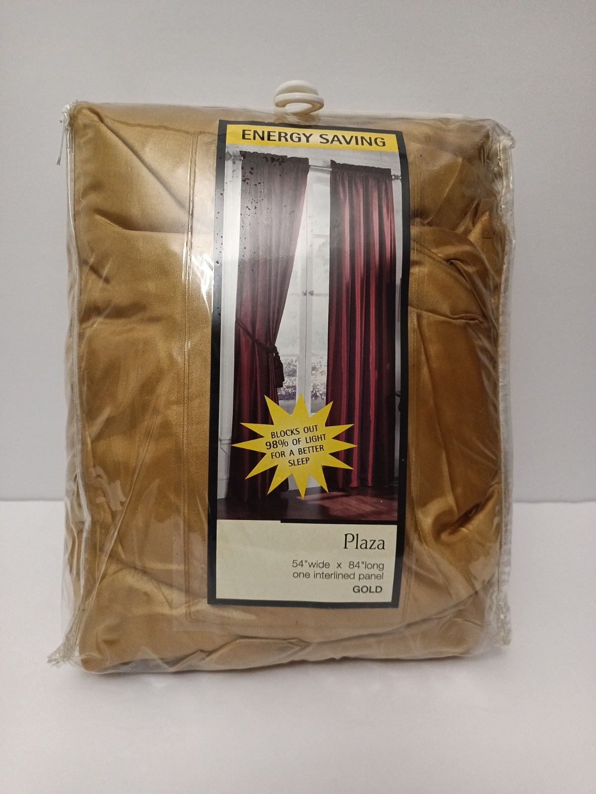 «Pure Gold» Plaza Energy Saving Black Out Curtains 1 Pc. 54″ x 84″