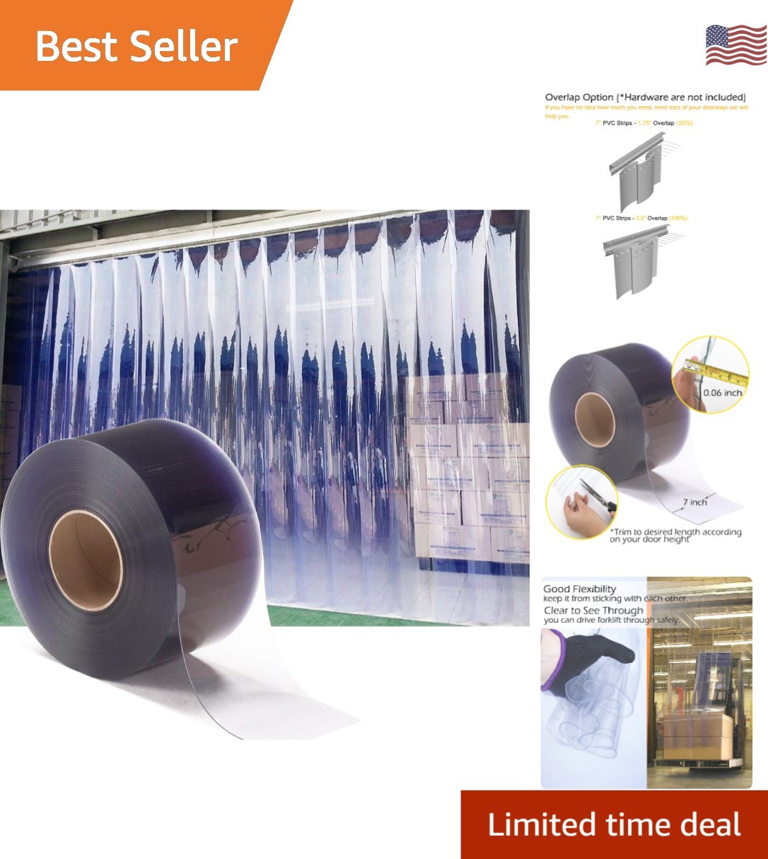 Plastic Vinyl Strip Door Curtain – Clear PVC Curtain Bulk Roll, Commercial In…
