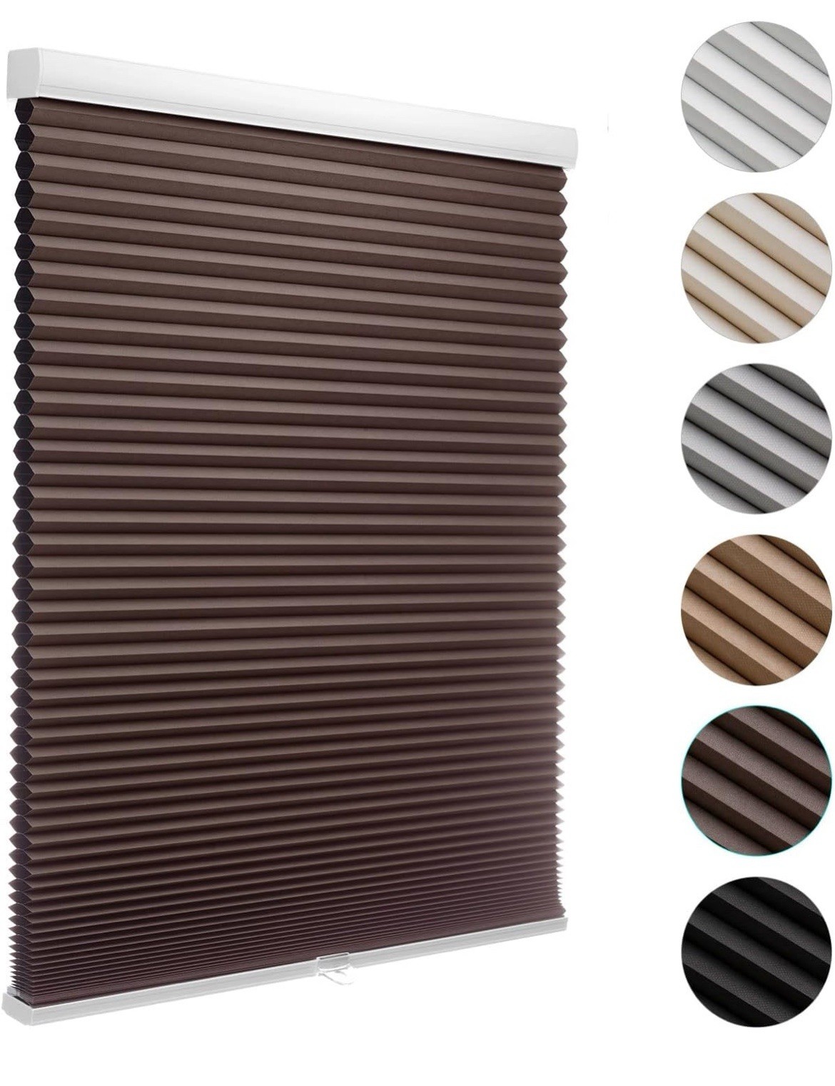 MYshade 1.5-Inch Cellular Cordless Blackout Shades – Taupe – 40 W x 72 H