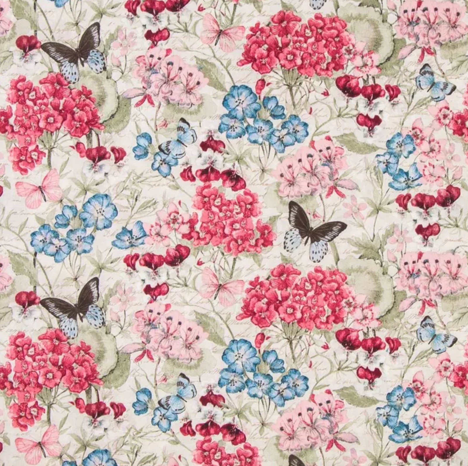 Butterfly Floral Garden Burgundy Pink Blush Flowers Handcrafted Valance t3/12