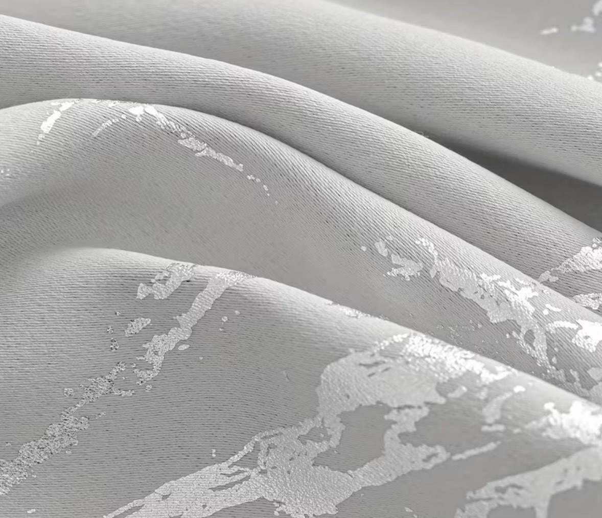 2 pannel Silver/Gray Abstract 104″ longX 54″ wide silver Gromments