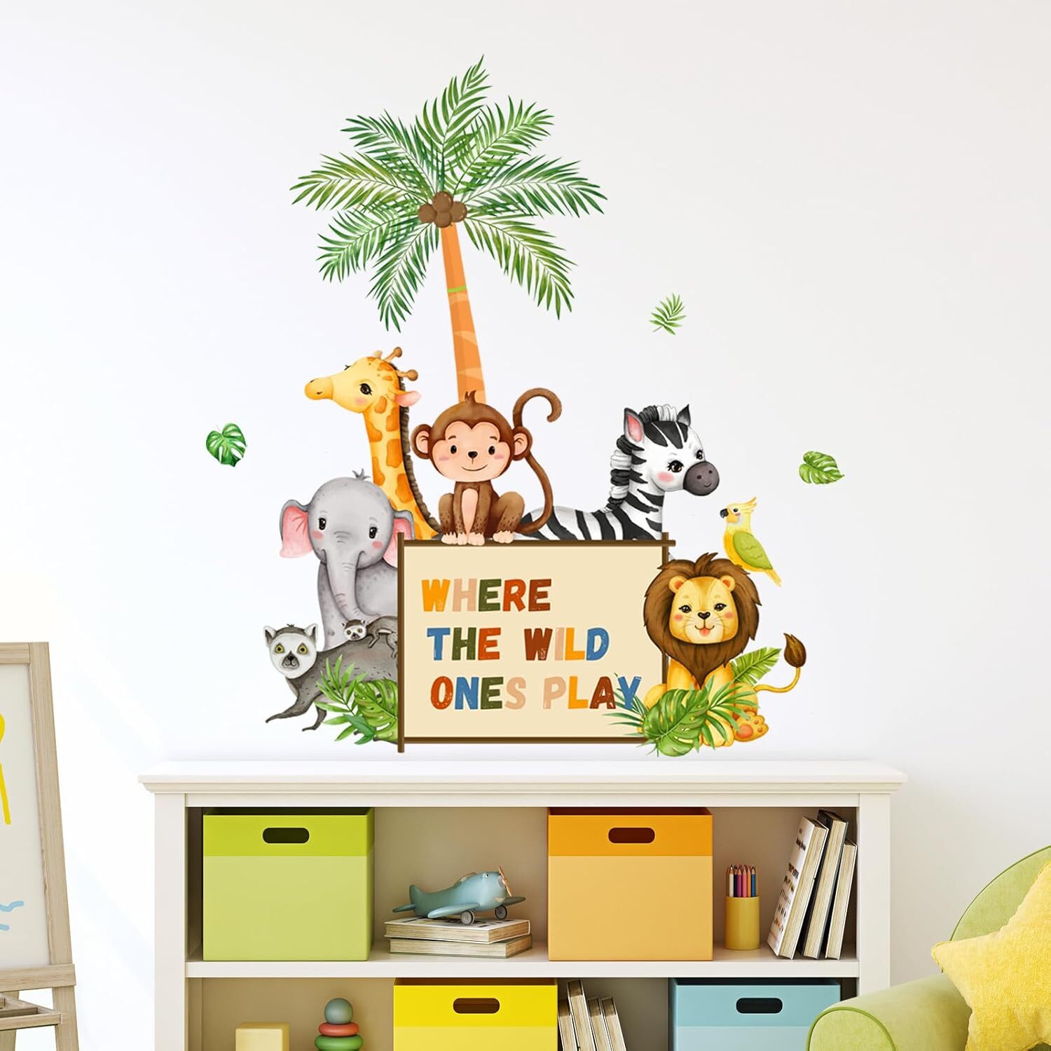 Supzone Jungle Animals Wall Decals Playroom Stickers Where The Wild…