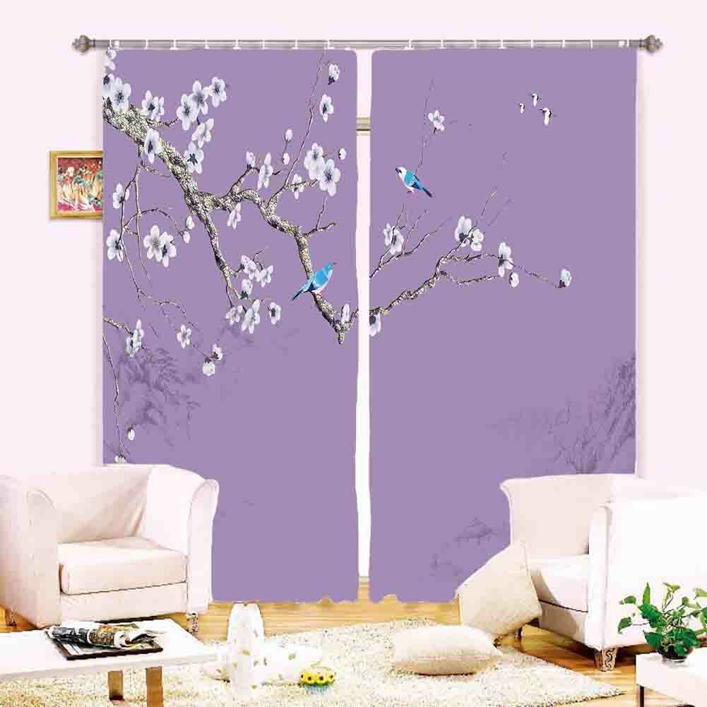 Swallow Illusion Sky 3D Curtain Blockout Photo Printing Curtains Drape Fabric