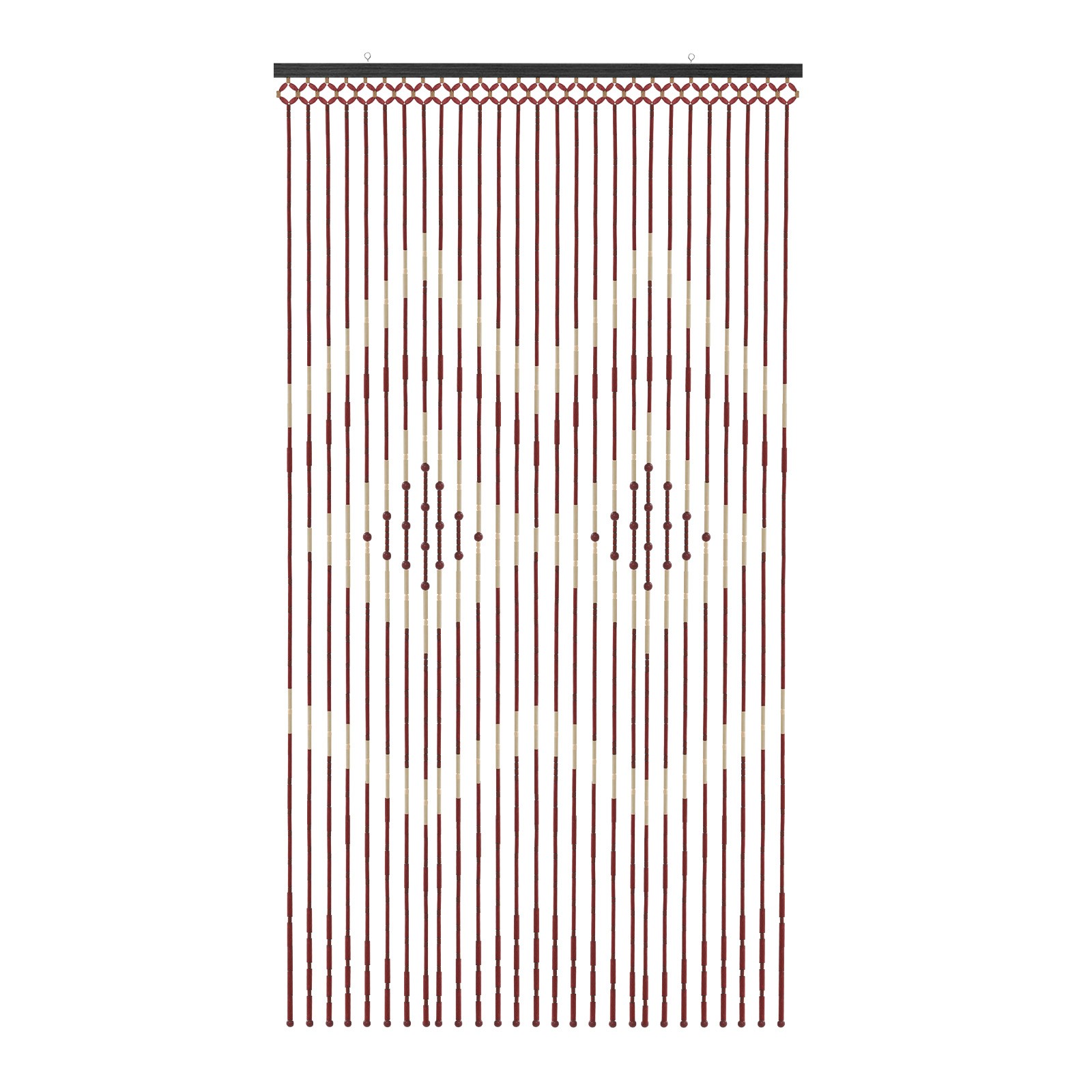 Natural Wood and Bamboo Beaded Curtain Fly Screen Porch Doorway For Bath Bedroom