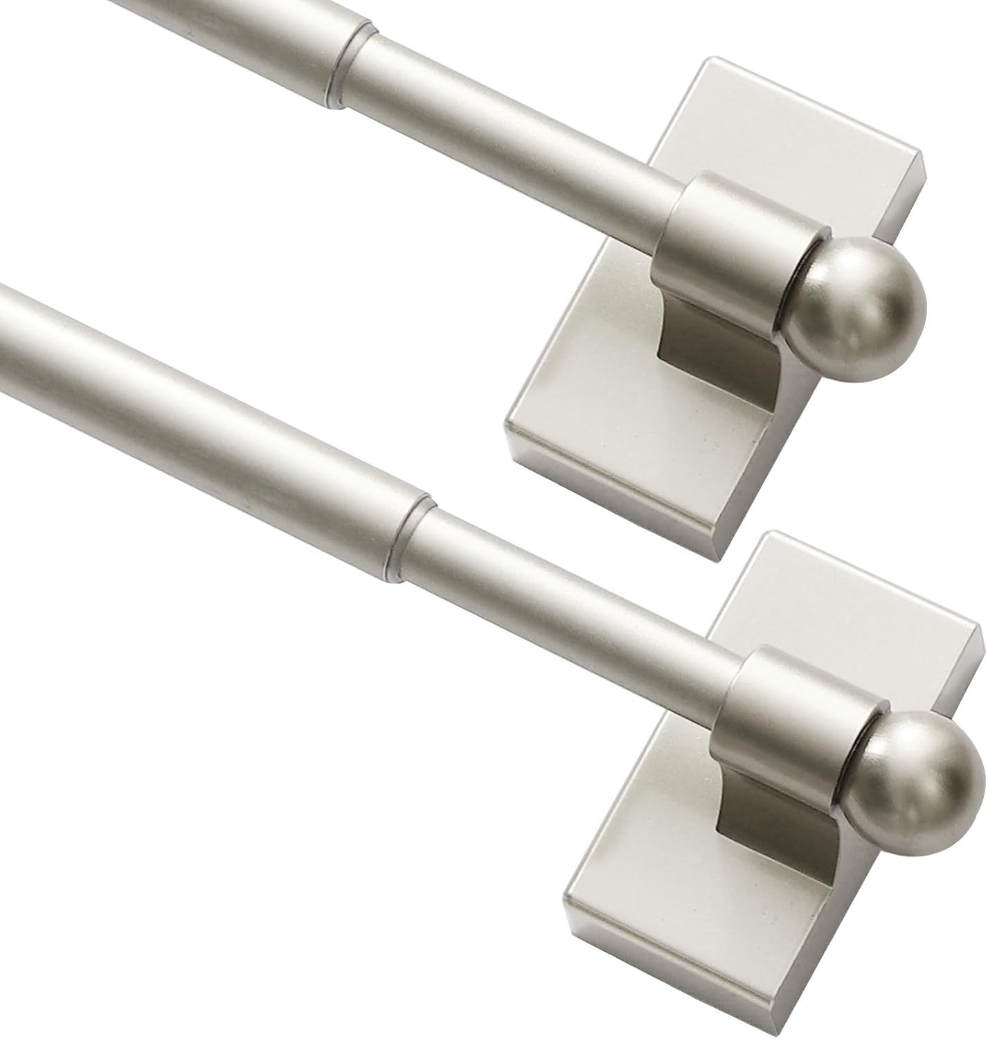2 Pack Magnetic Curtain Rods for Metal Doors with Adjustable Length,Extends f…
