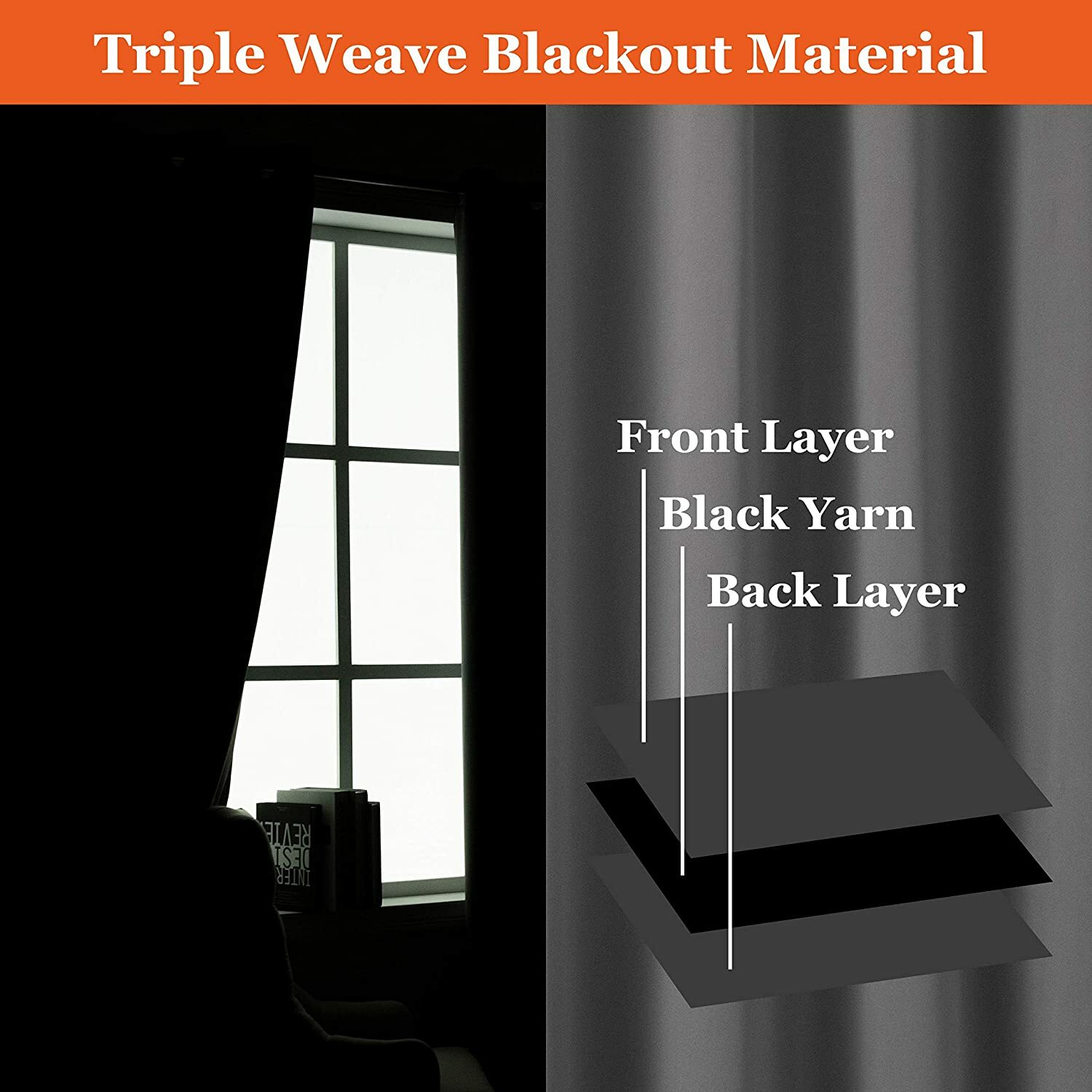84×100 inch Wide Patio Curtain Outdoor Blackout Drapes Waterproof Windproof Grey