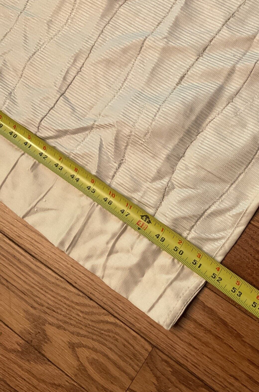 Bed Bath and Beyond 82 inch Long by 52 Inch Wide Single White Pleated Cutin