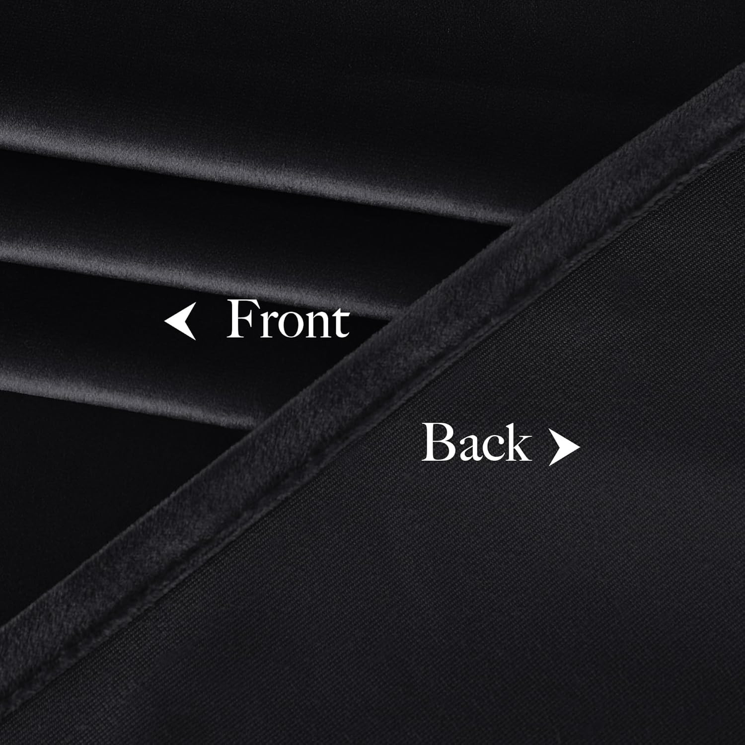Luxury Black Out Velvet Curtains 98″ Long, 2 Panels for Bedroom & Living Room