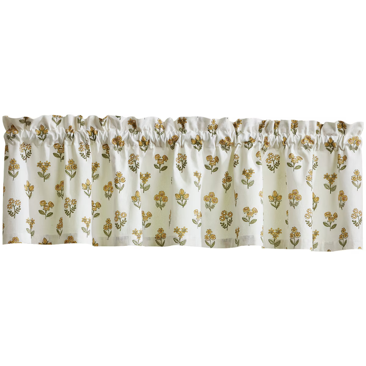 1 Golden Acres Floral Country Farmhouse Unlined Window Valance 60″ x 14″