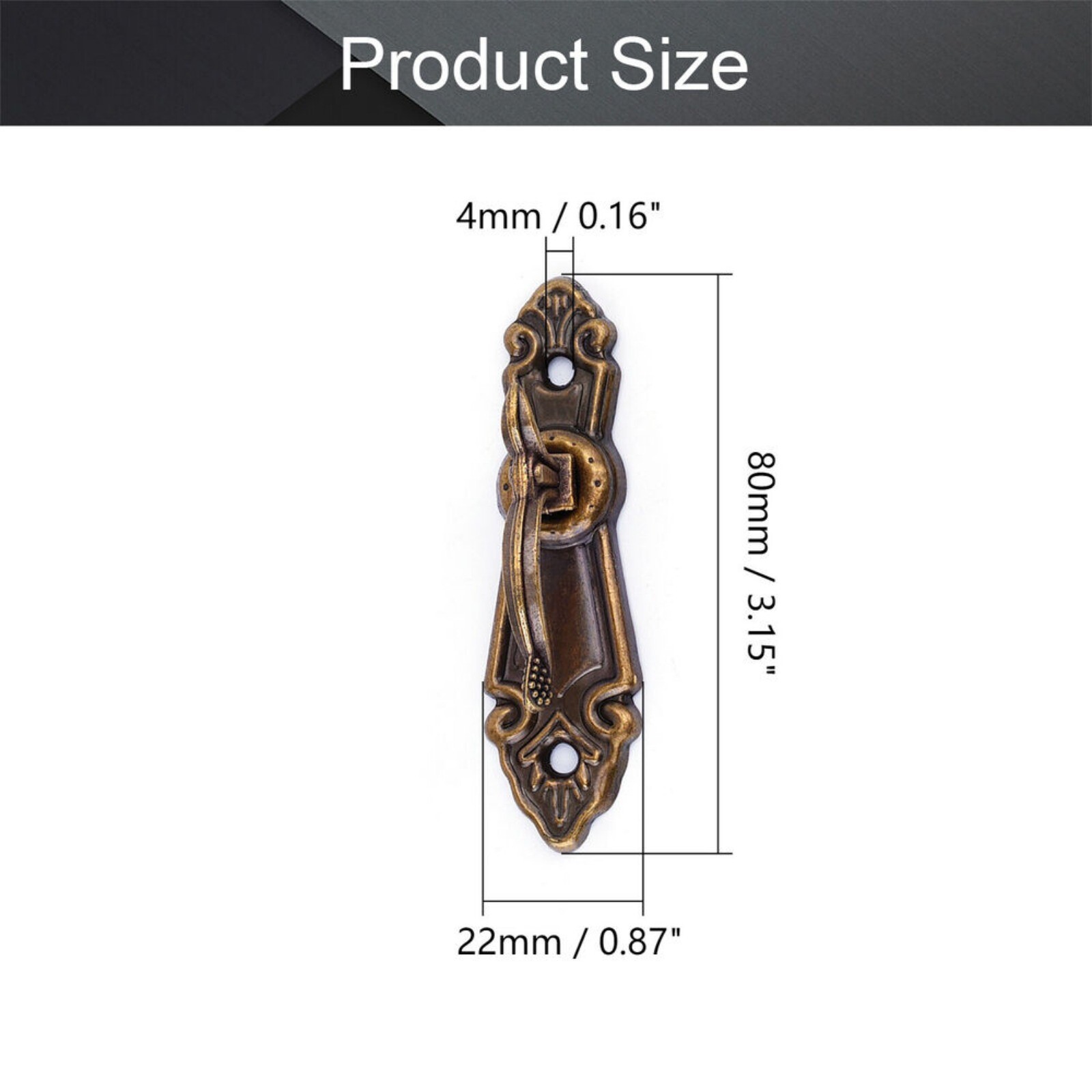 2-6Pair 80x22mm Curtain Hook with Screw, for Mini Wall Mount Hooks Mount Curtain